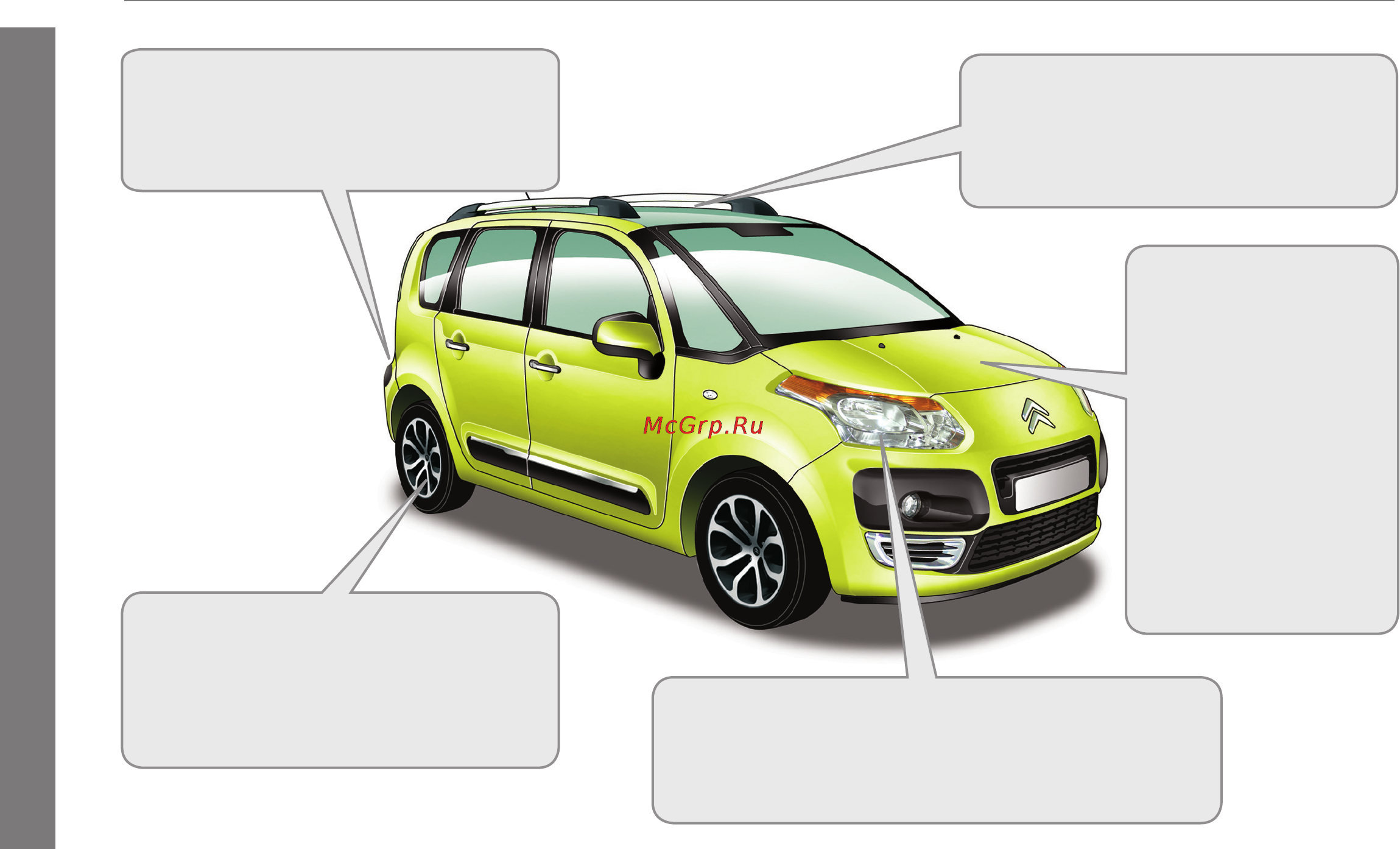Citroen C3 PICASSO (2011) [6/244] Н а р у ж н о е о б о р у д о в а н и е