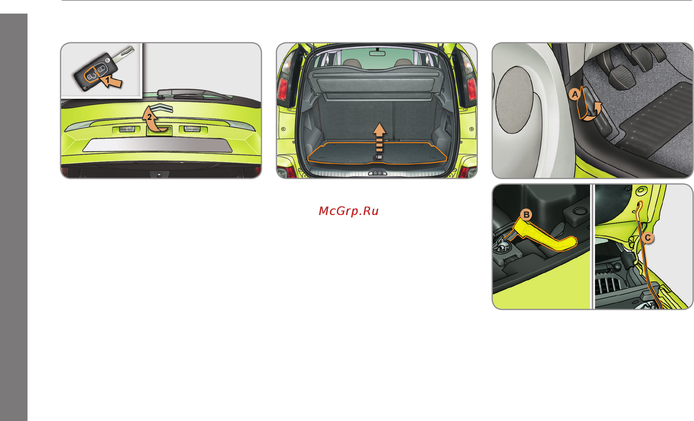 Citroen C3 PICASSO (2011) [8/244] О т к р ы в а ю щ и е с я э л е м е н т ы к у з о в а