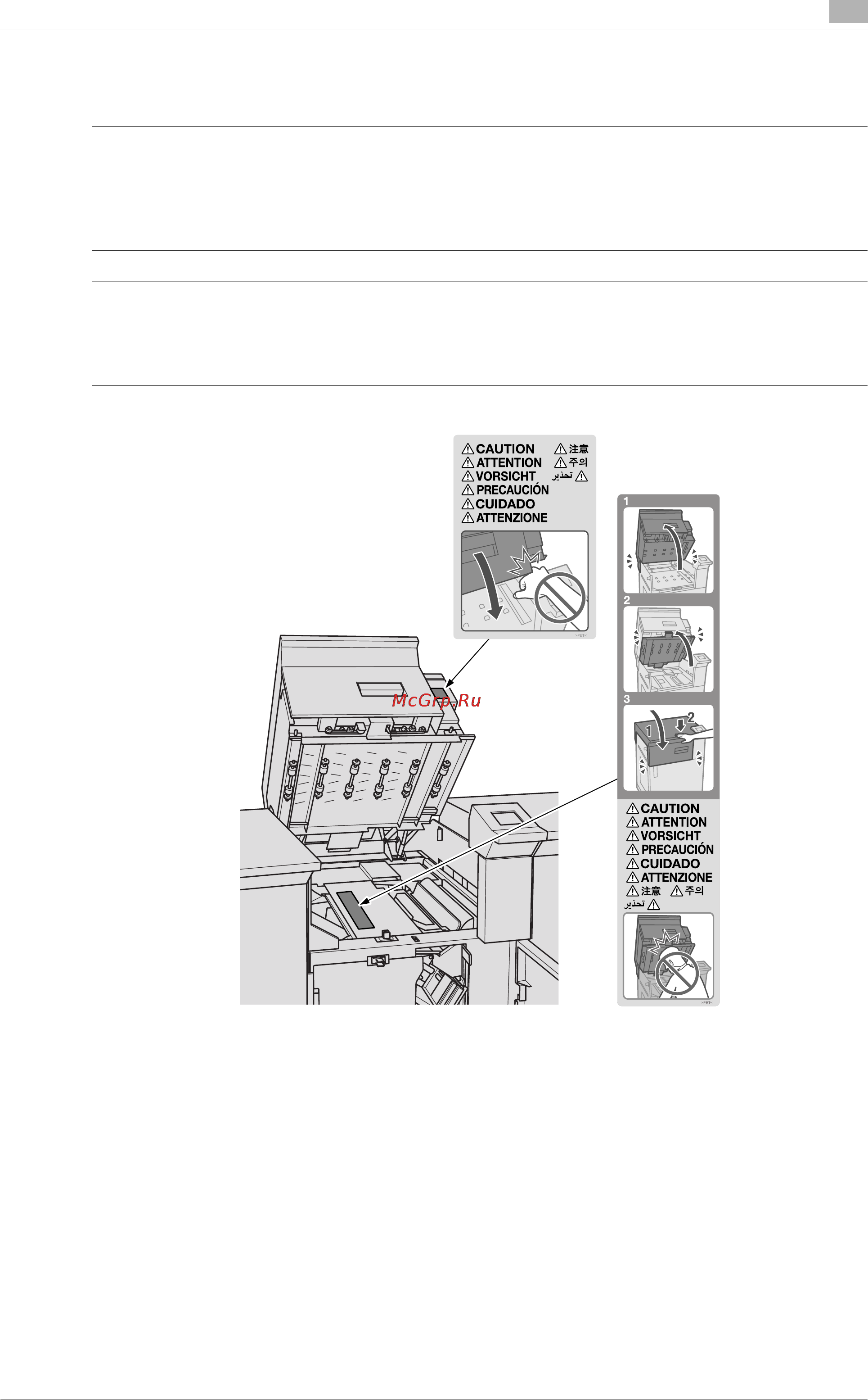 Konica Minolta bizhub PRESS 1052 [43/796] Предупреждающая наклейка на автоматическом устройстве скрепления спиралью gp 502