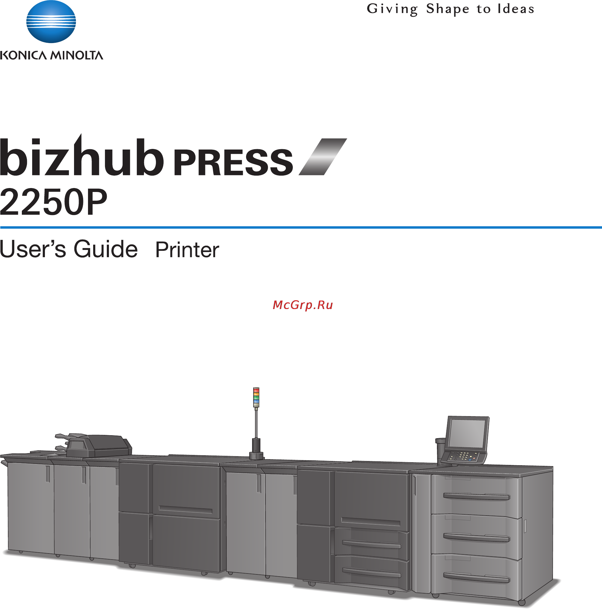 Konica Minolta bizhub PRESS 2250P Инструкция по эксплуатации онлайн