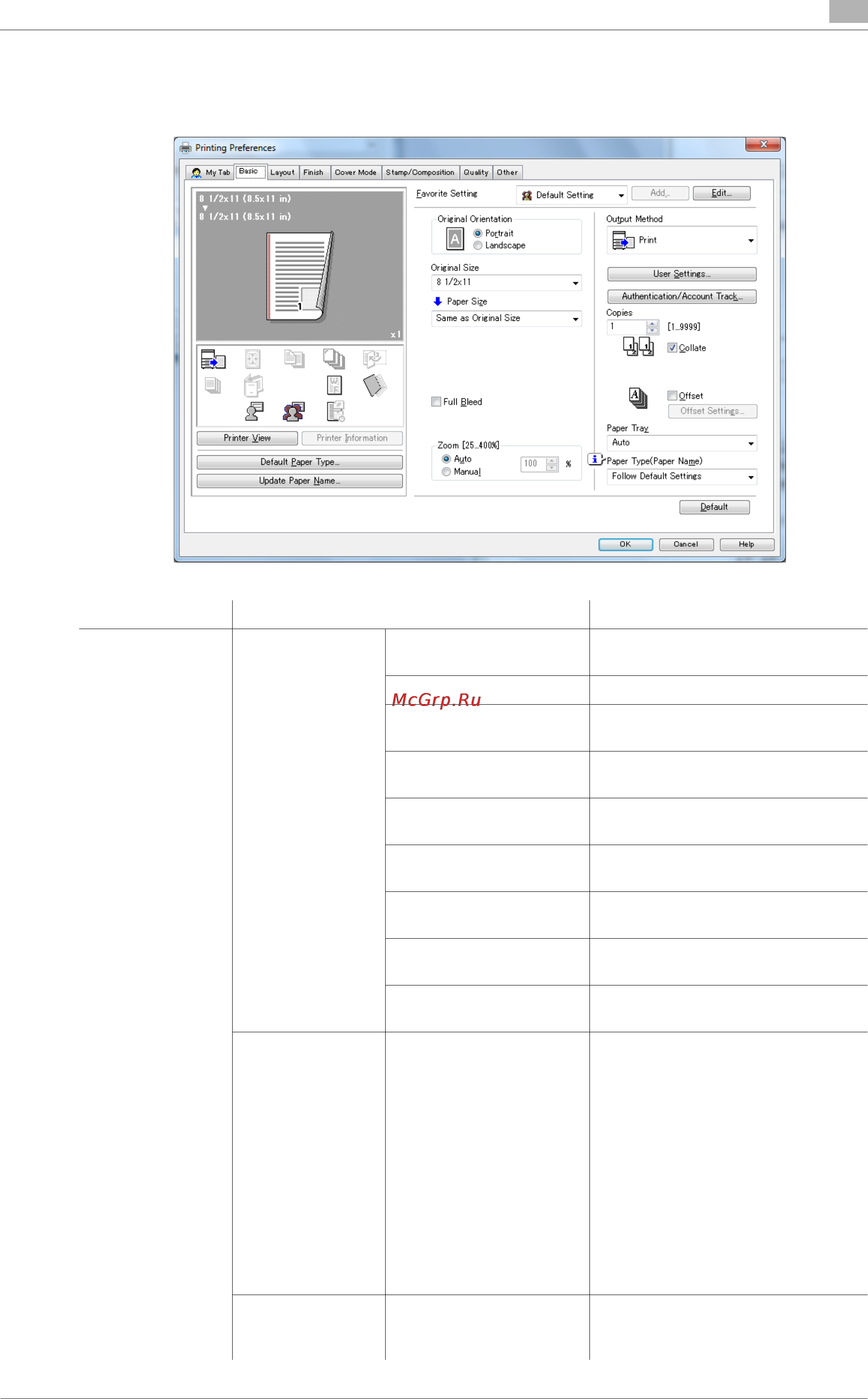 Konica Minolta bizhub PRESS 2250P [123/315] Basic tab