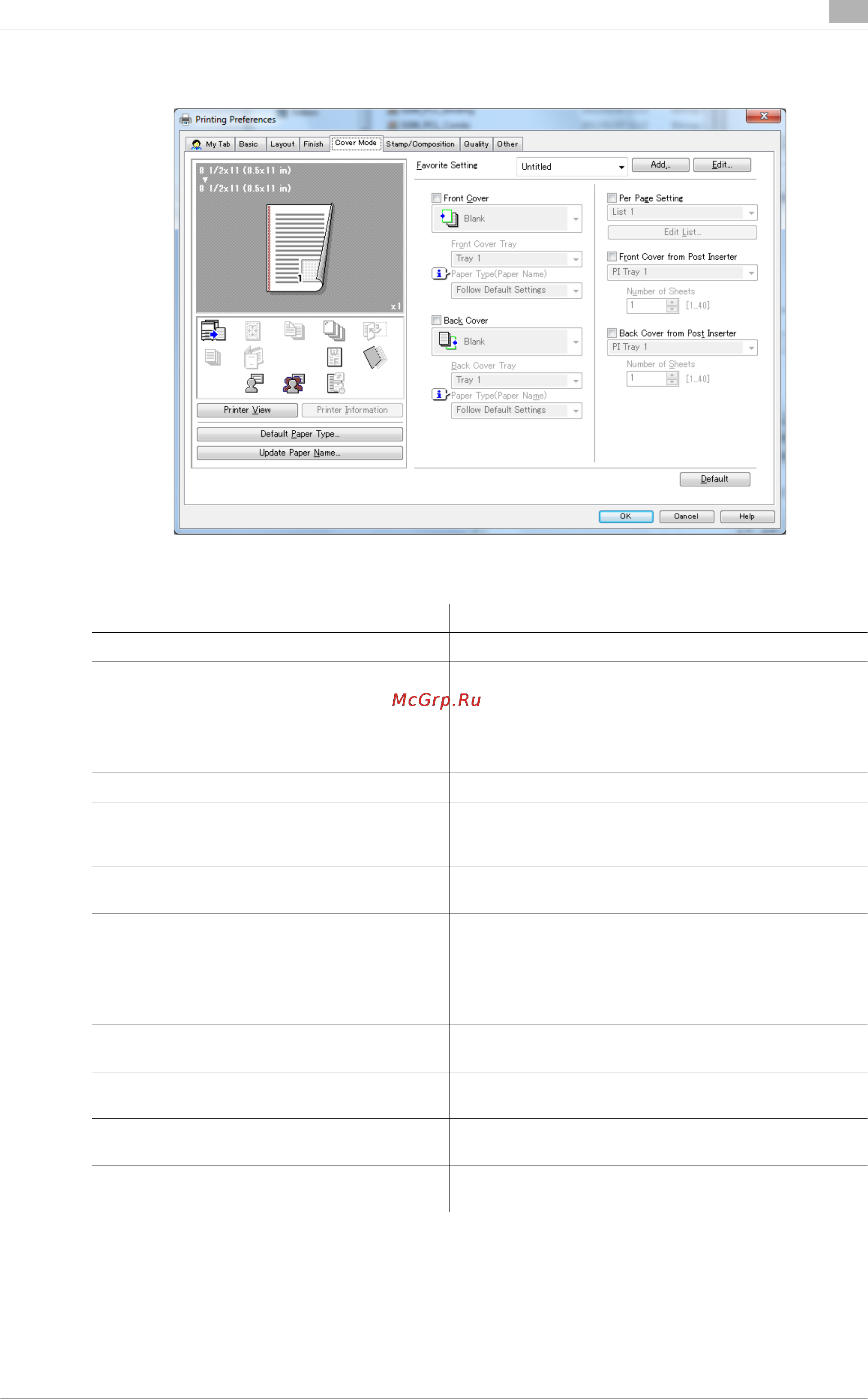 Konica Minolta bizhub PRESS 2250P [135/315] Cover mode tab