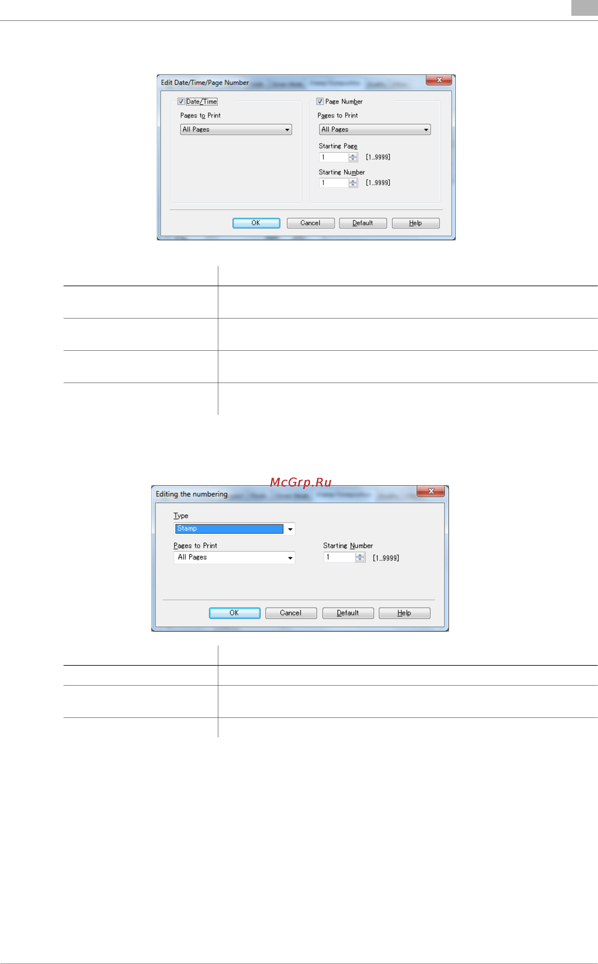 Konica Minolta bizhub PRESS 2250P [141/315] Editing date time page number