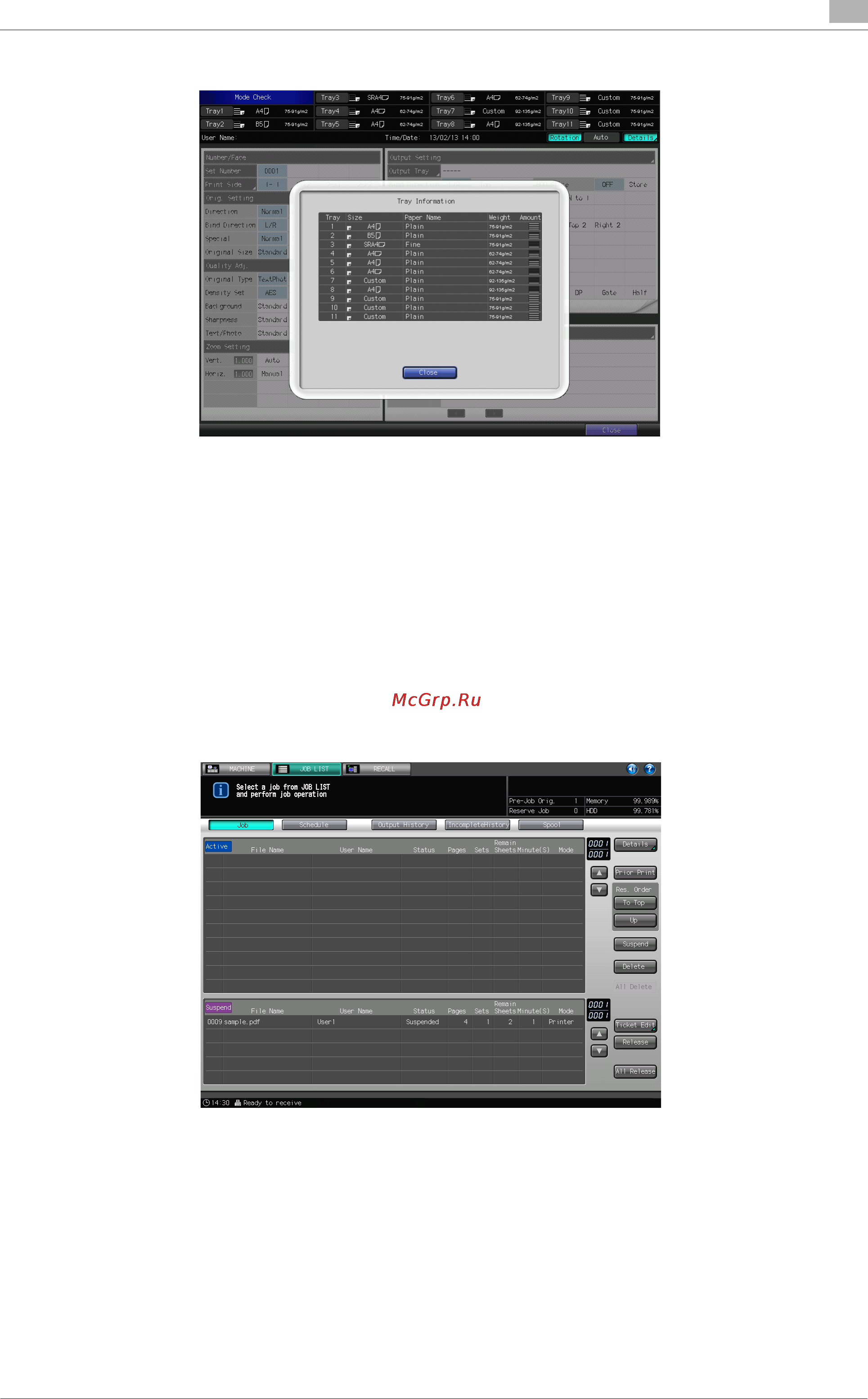 Konica Minolta bizhub PRESS 2250P [232/315] Calling a job sent by hold print
