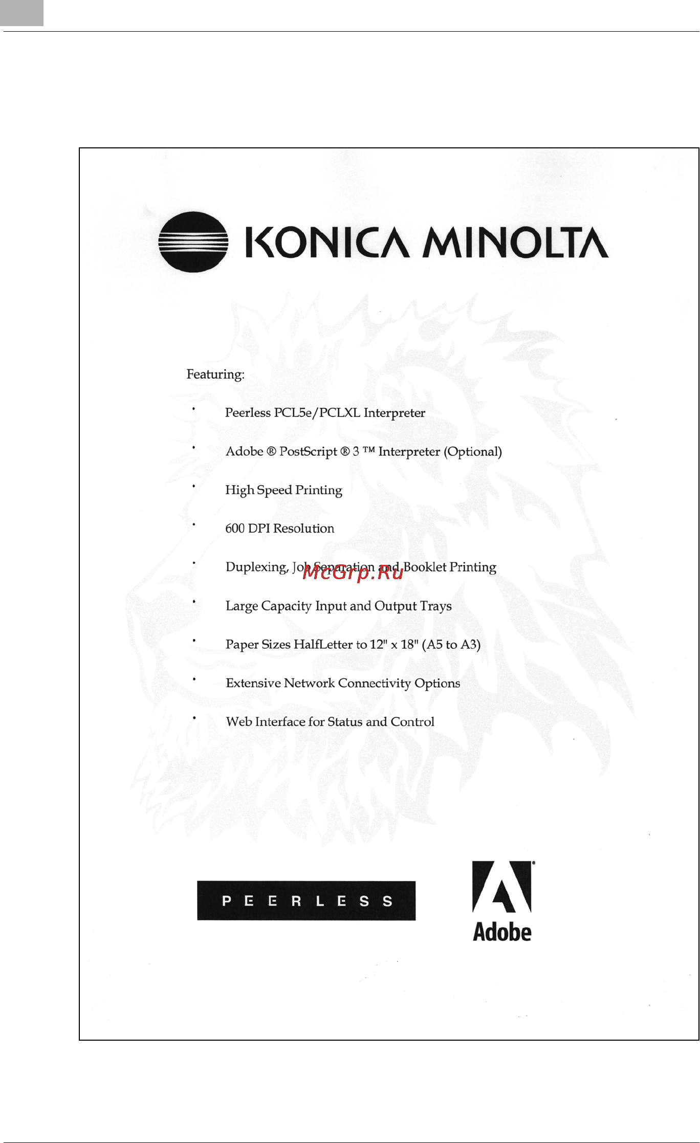 Konica Minolta bizhub PRO 1050P [772/800] Ñïèñîê ø²èôòîâ