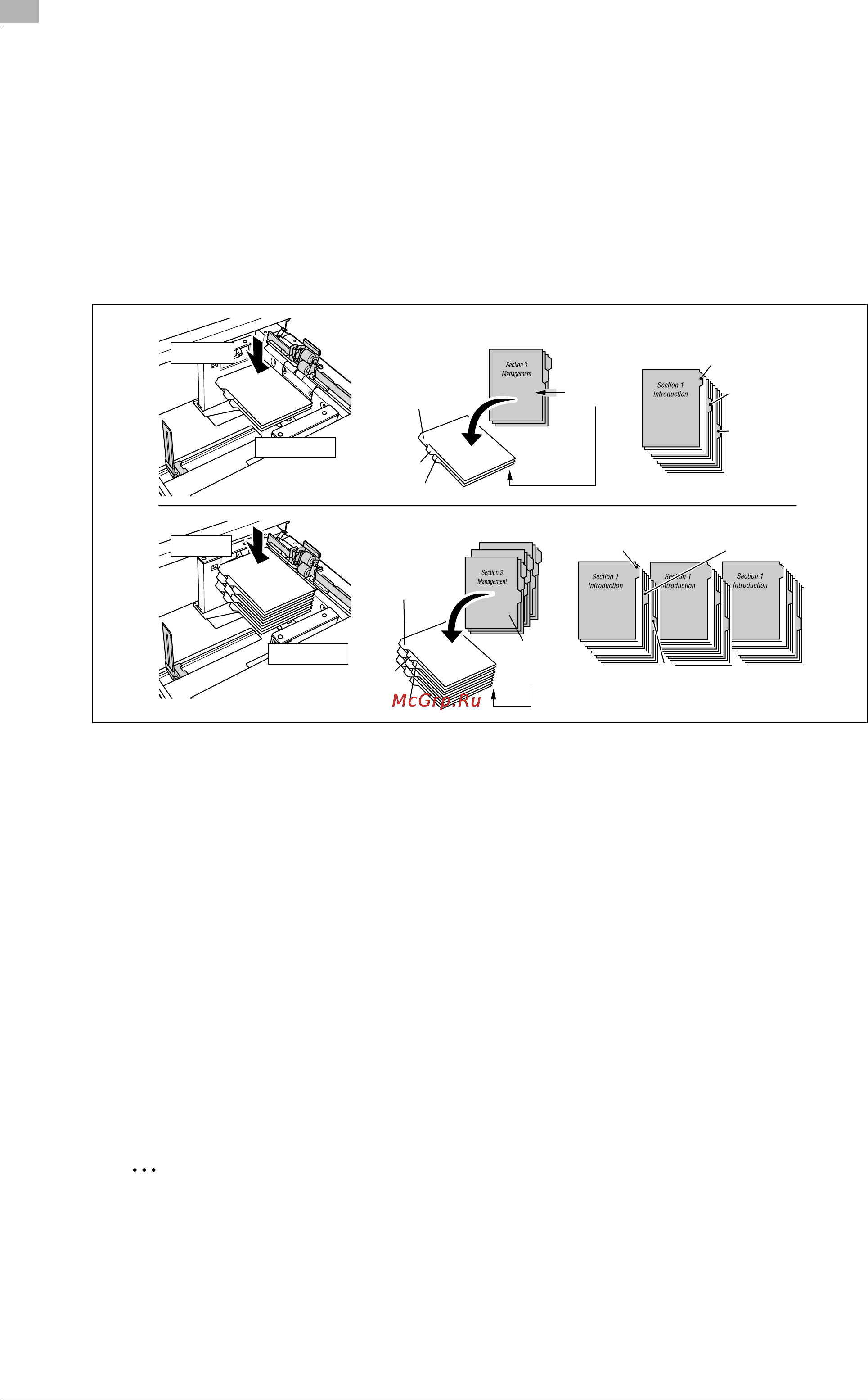 Konica Minolta bizhub PRO 1200P [160/558] Çàã²óçêà áóìàãè ñ ²àçäåëèòåëøìè â ëîòêè îñíîâíîãî áëîêà ëîòêè 1 è 2