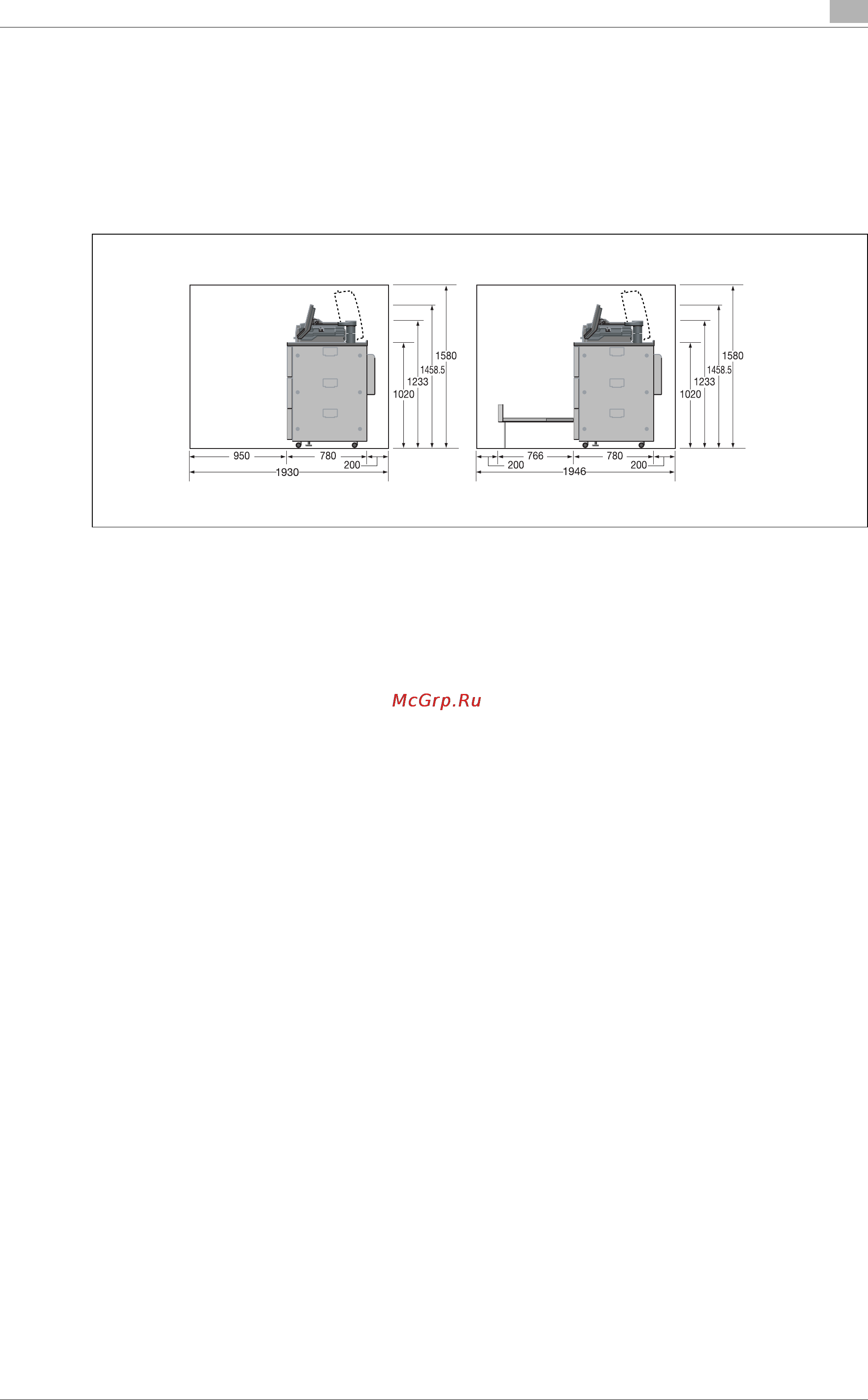 Konica Minolta bizhub PRO 1051 [41/558] Ìåñòî óñòàíîâêè
