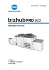 Konica Minolta bizhub PRO 920 Инструкция по эксплуатации