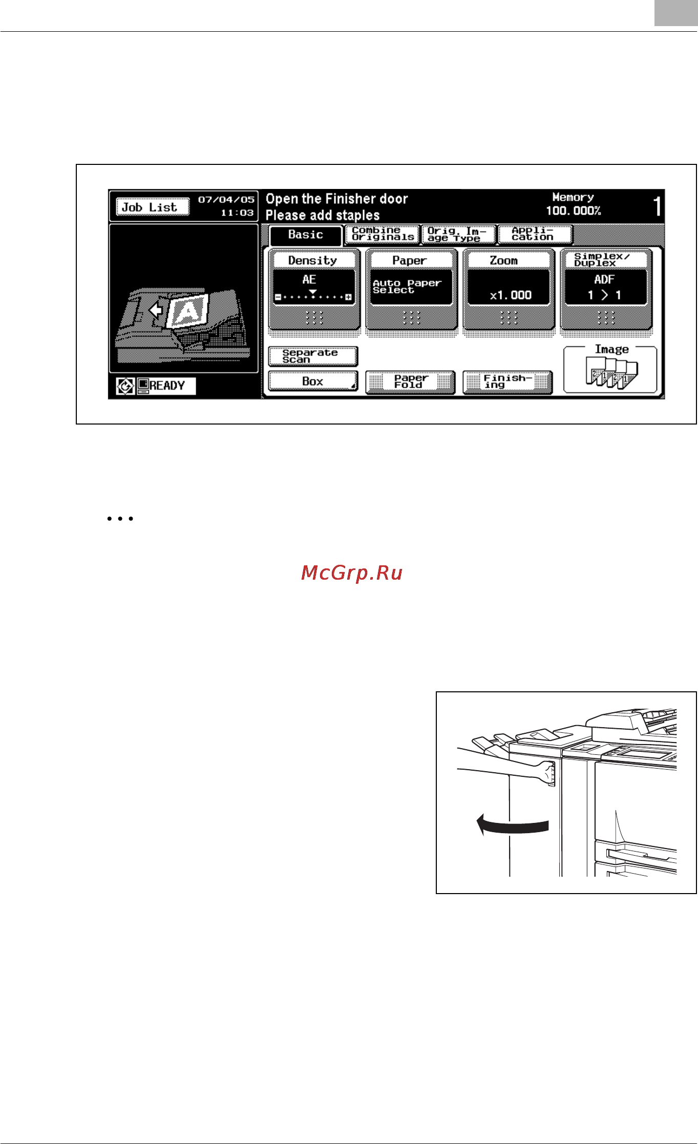 Konica Minolta bizhub PRO 920 [103/980] Inserting a new staple cartridge into finisher fs 604