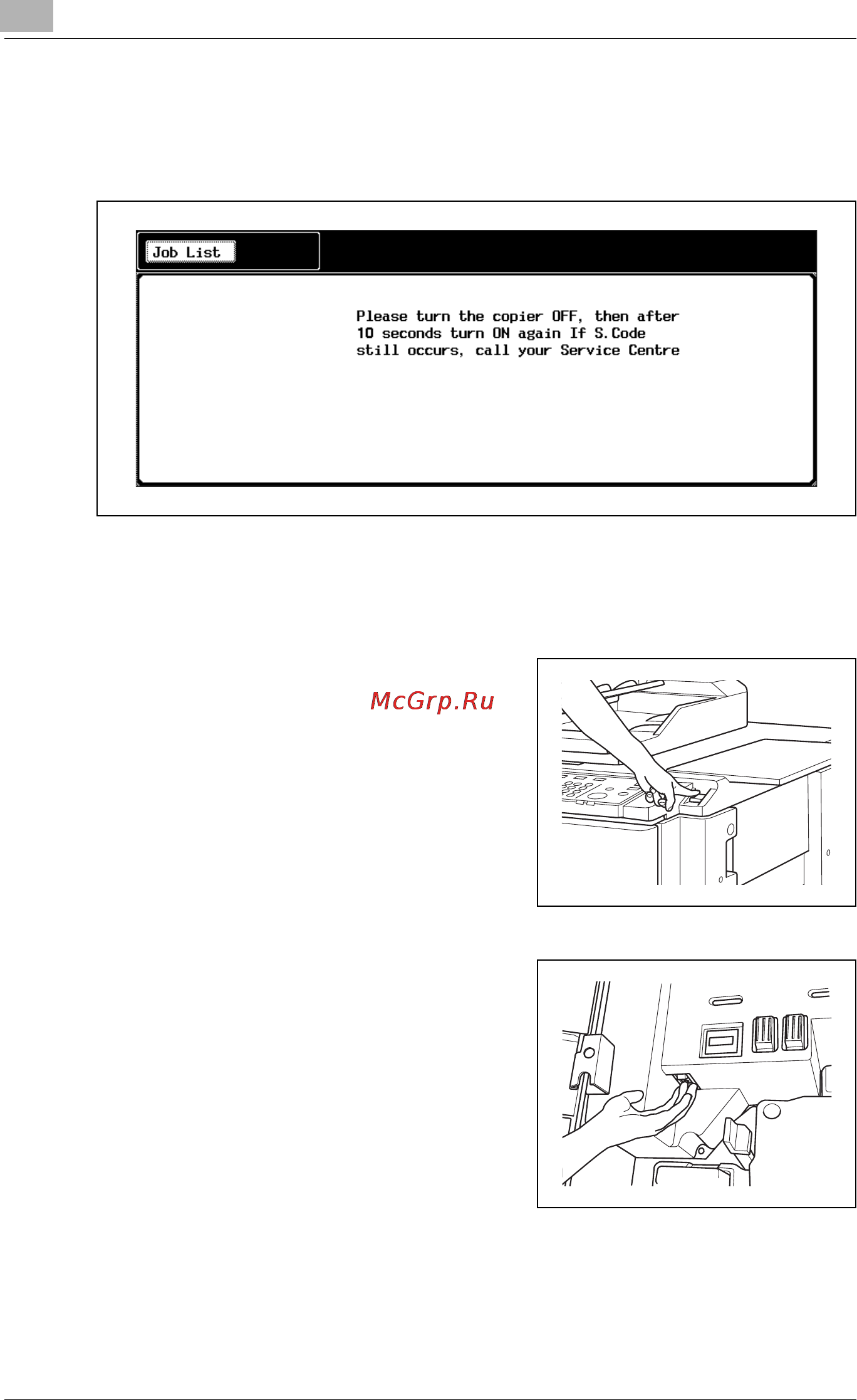 Konica Minolta bizhub PRO 920 [124/980] If power off on screen is displayed