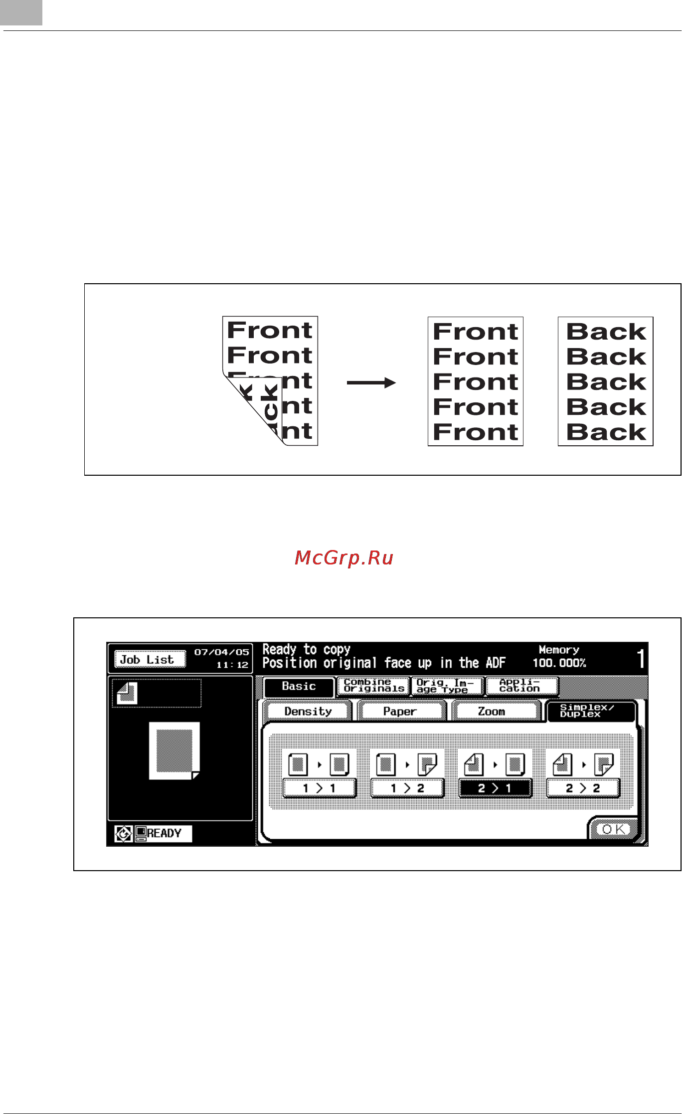 Konica Minolta bizhub PRO 920 [204/980] Making single sided copies from double sided originals