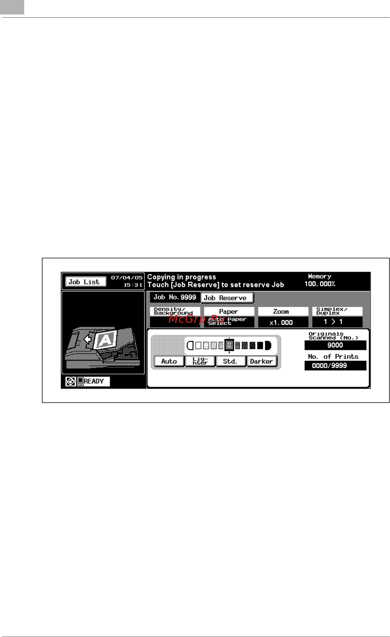 Konica Minolta bizhub PRO 920 [210/980] Reserve job setting