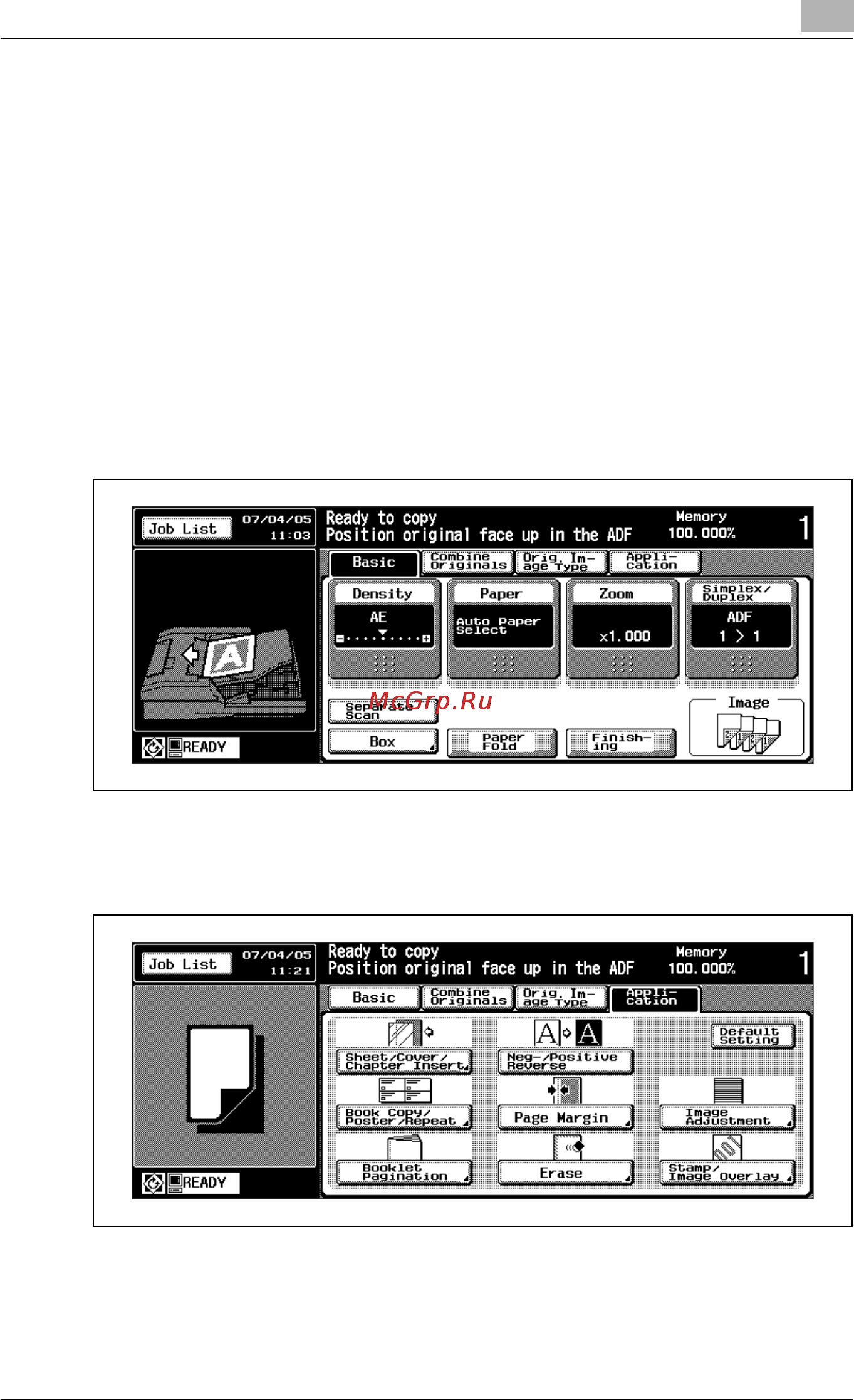 Konica Minolta bizhub PRO 920 [303/980] To set no rotate function