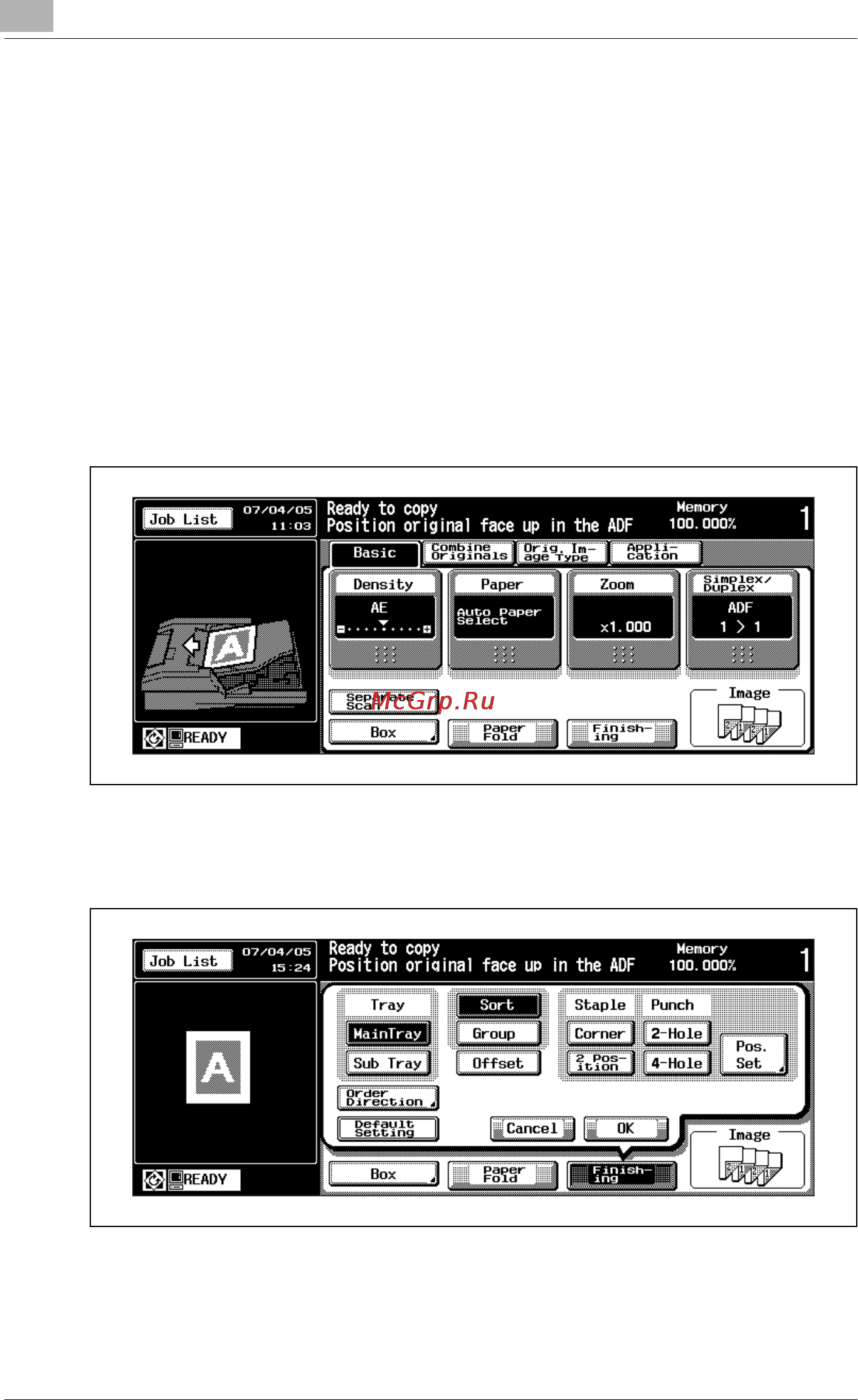 Konica Minolta bizhub PRO 920 [342/980] Setting output face and order