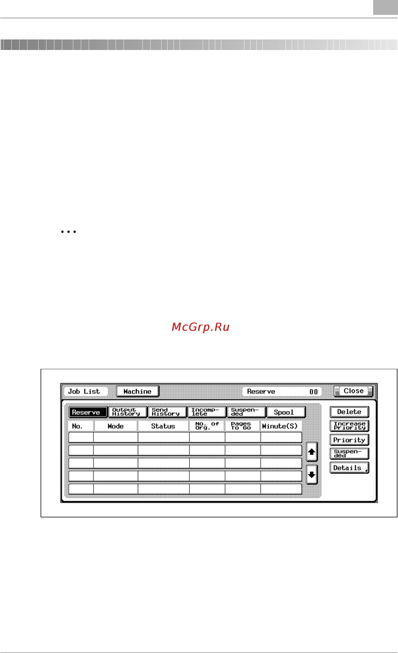 Konica Minolta bizhub PRO 920 [377/980] Overview of job list screen