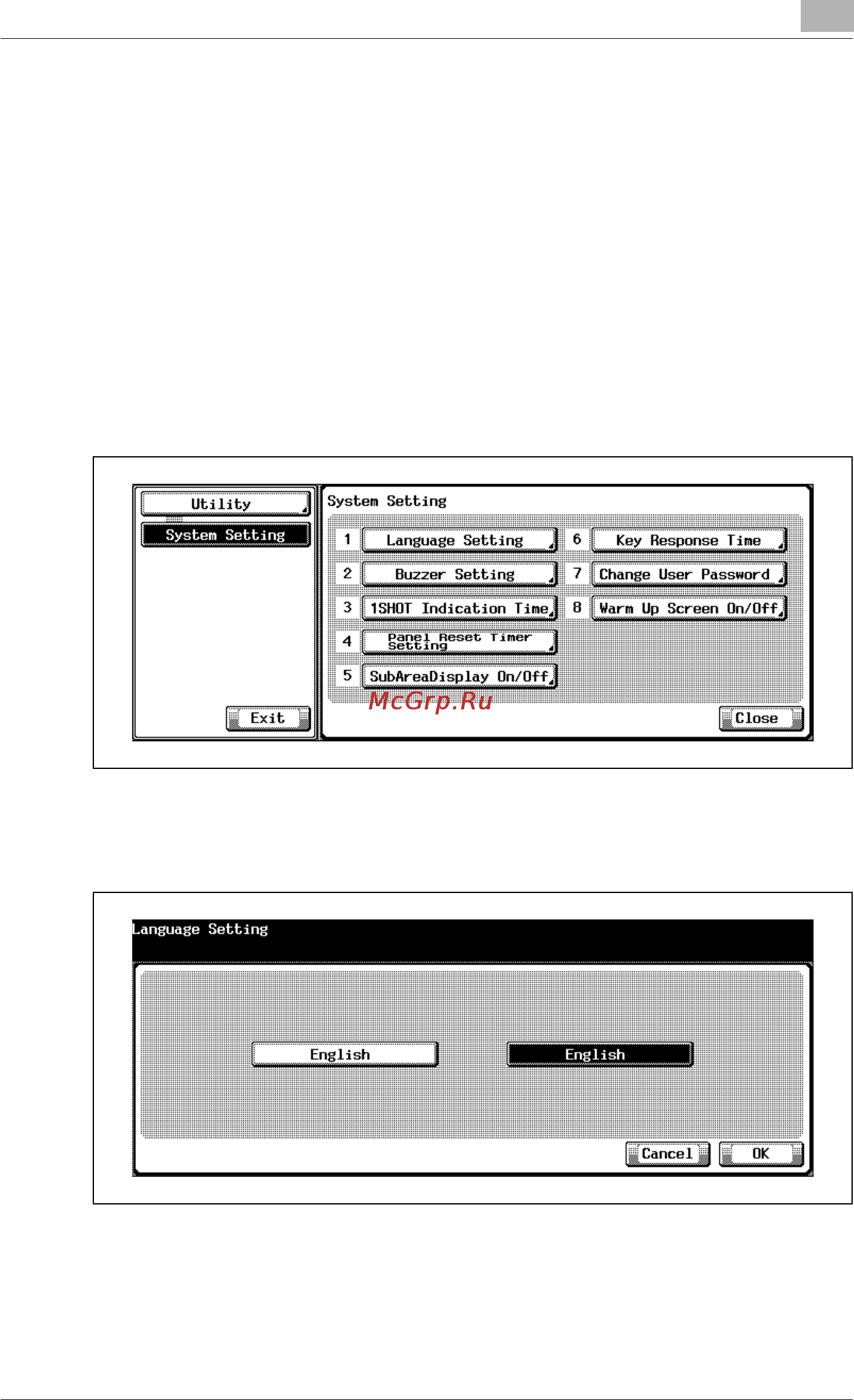 Konica Minolta bizhub PRO 920 [461/980] 1 system setting