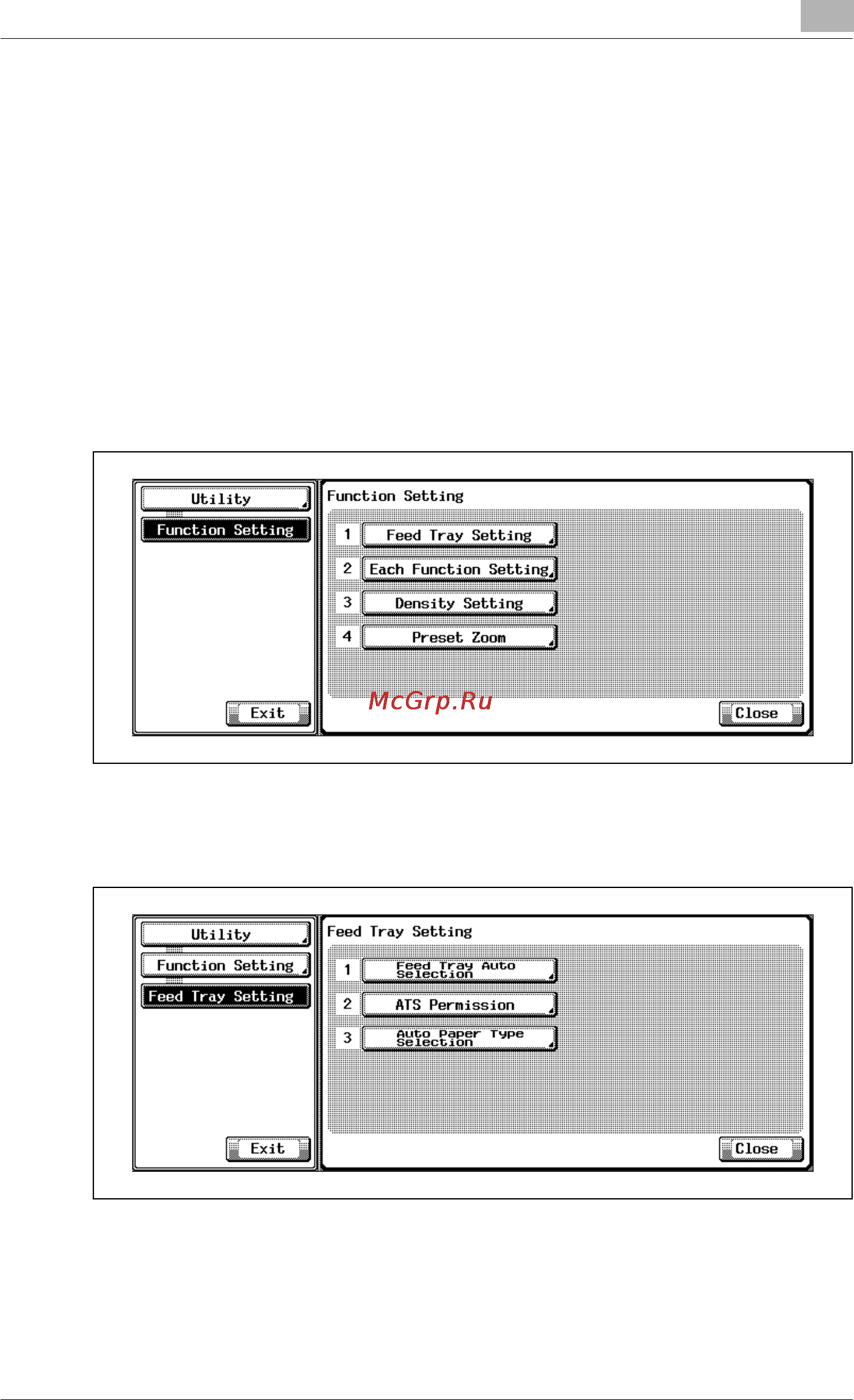 Konica Minolta bizhub PRO 920 [481/980] Feed tray setting 3 auto paper type selection