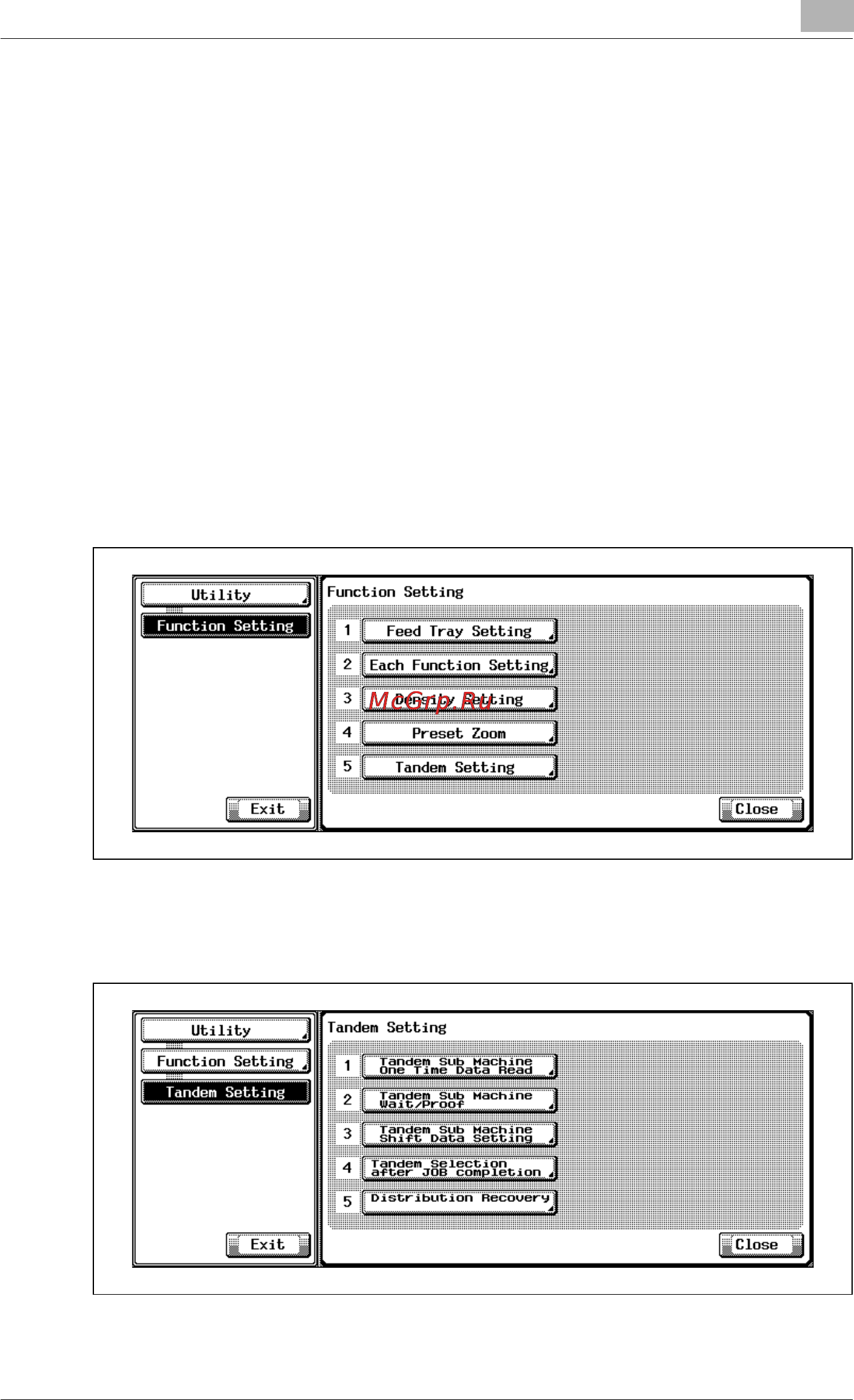 Konica Minolta bizhub PRO 920 [497/980] Tandem setting 1 tandem sub machine one time data read