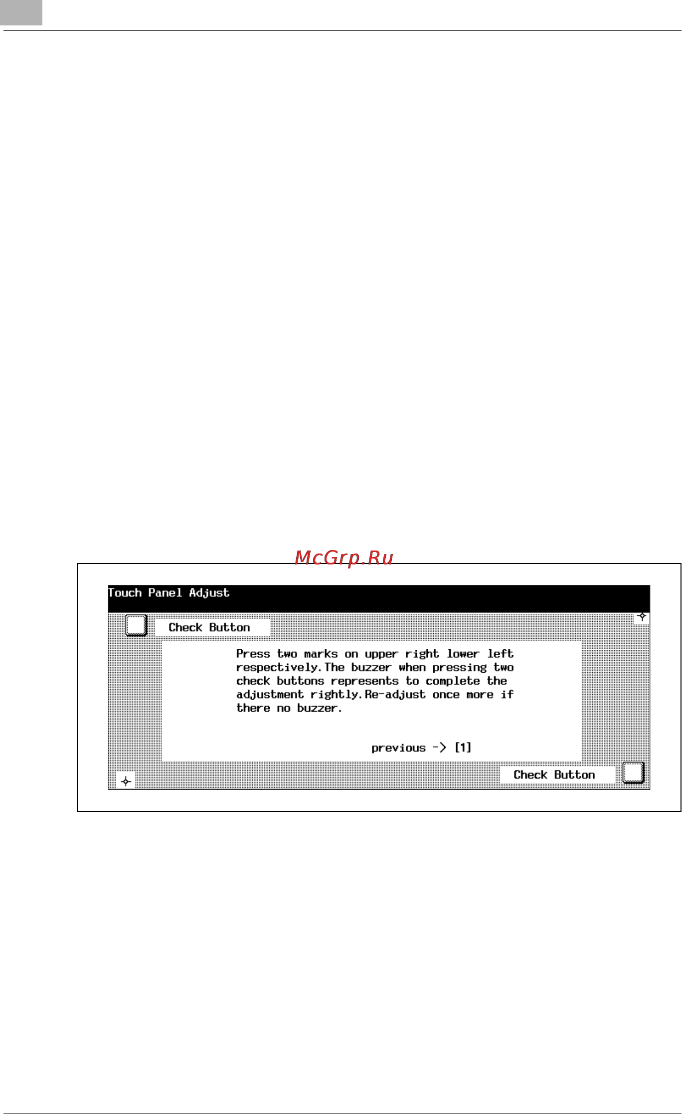 Konica Minolta bizhub PRO 920 [522/980] 5 touch panel adjust