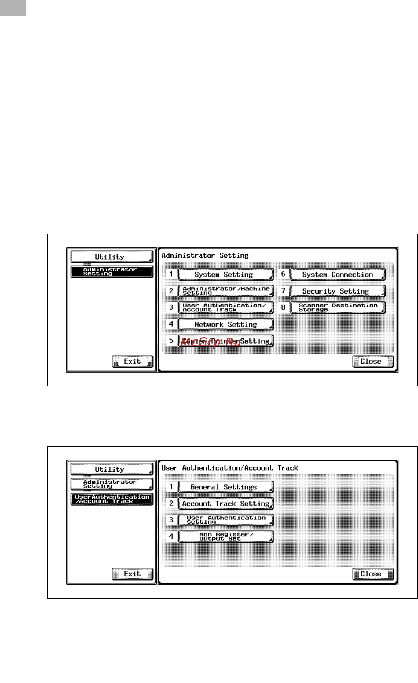 Konica Minolta bizhub PRO 920 [606/980] Account track setting