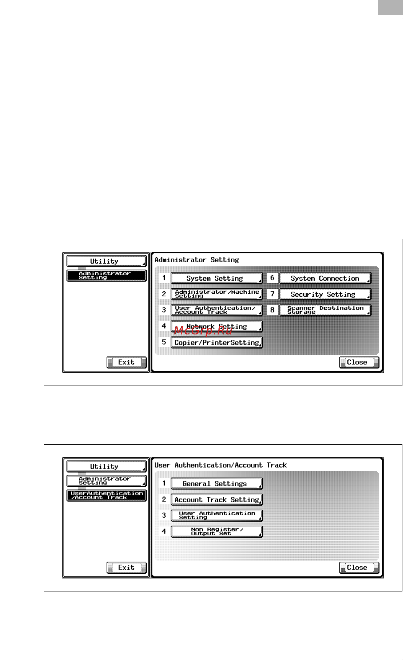 Konica Minolta bizhub PRO 920 [627/980] Non register output setting