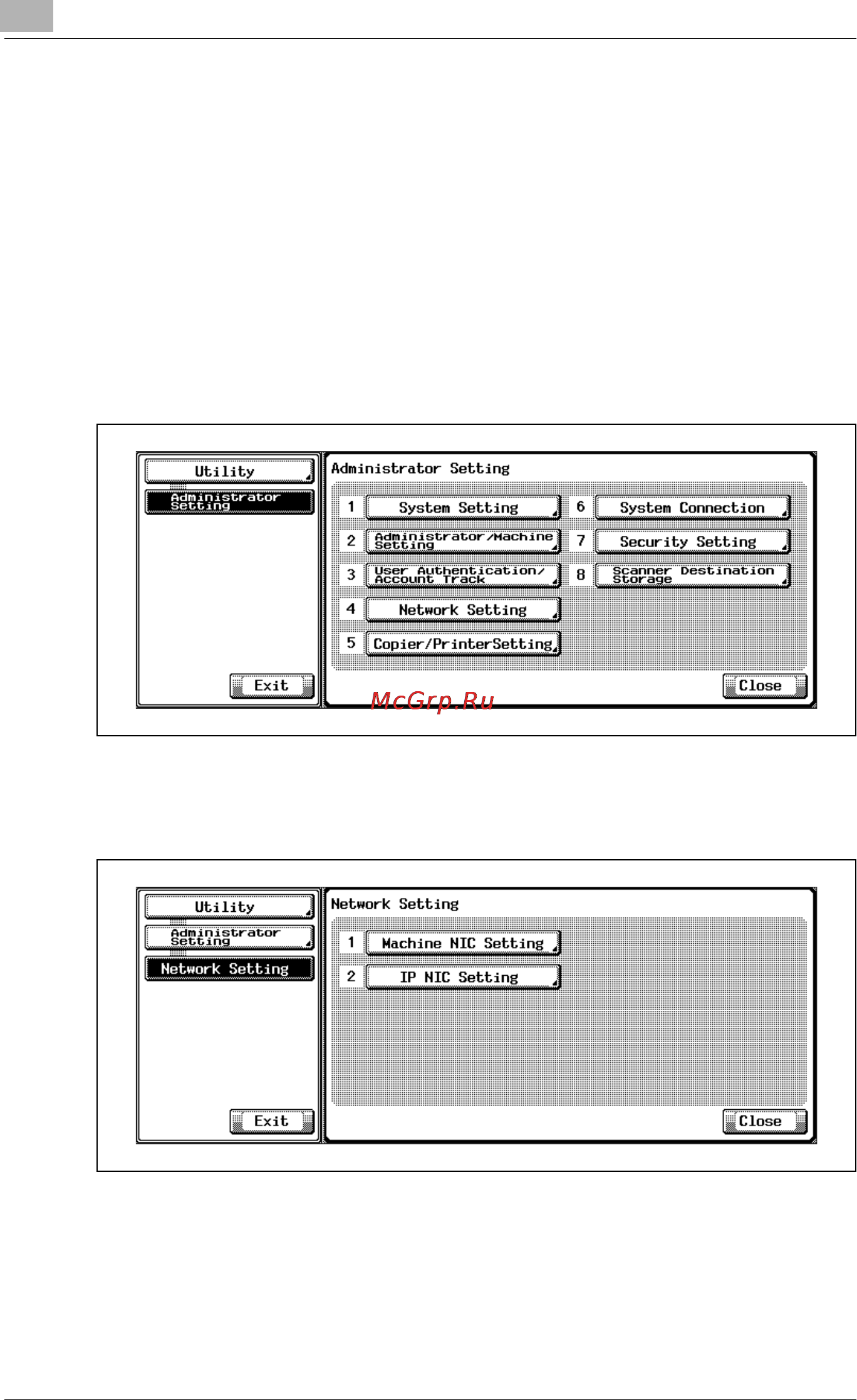 Konica Minolta bizhub PRO 920 [680/980] Ip nic setting 11 csrc