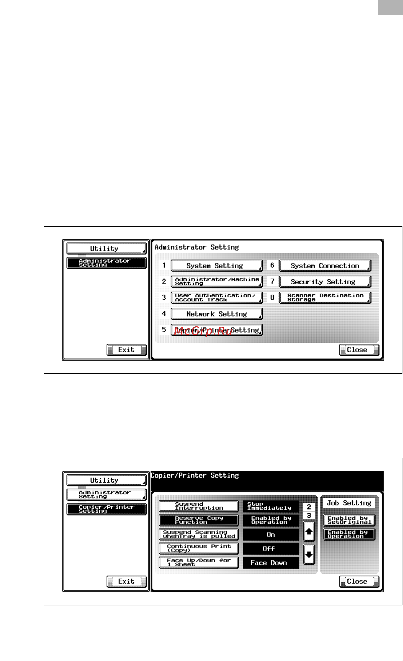 Konica Minolta bizhub PRO 920 [715/980] Reserve copy function