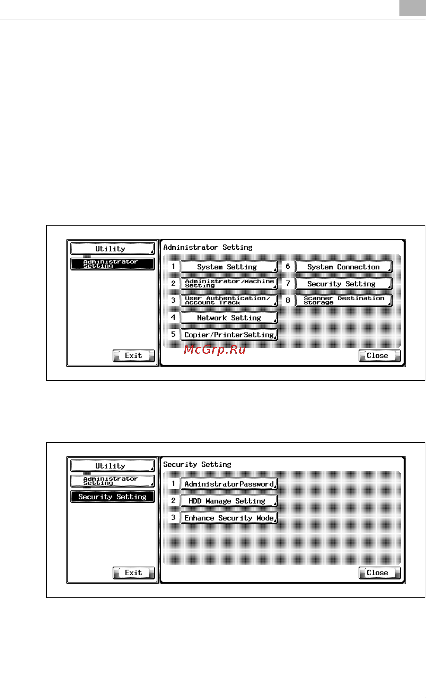 Konica Minolta bizhub PRO 920 [731/980] Hdd manage setting 2 data auto delete