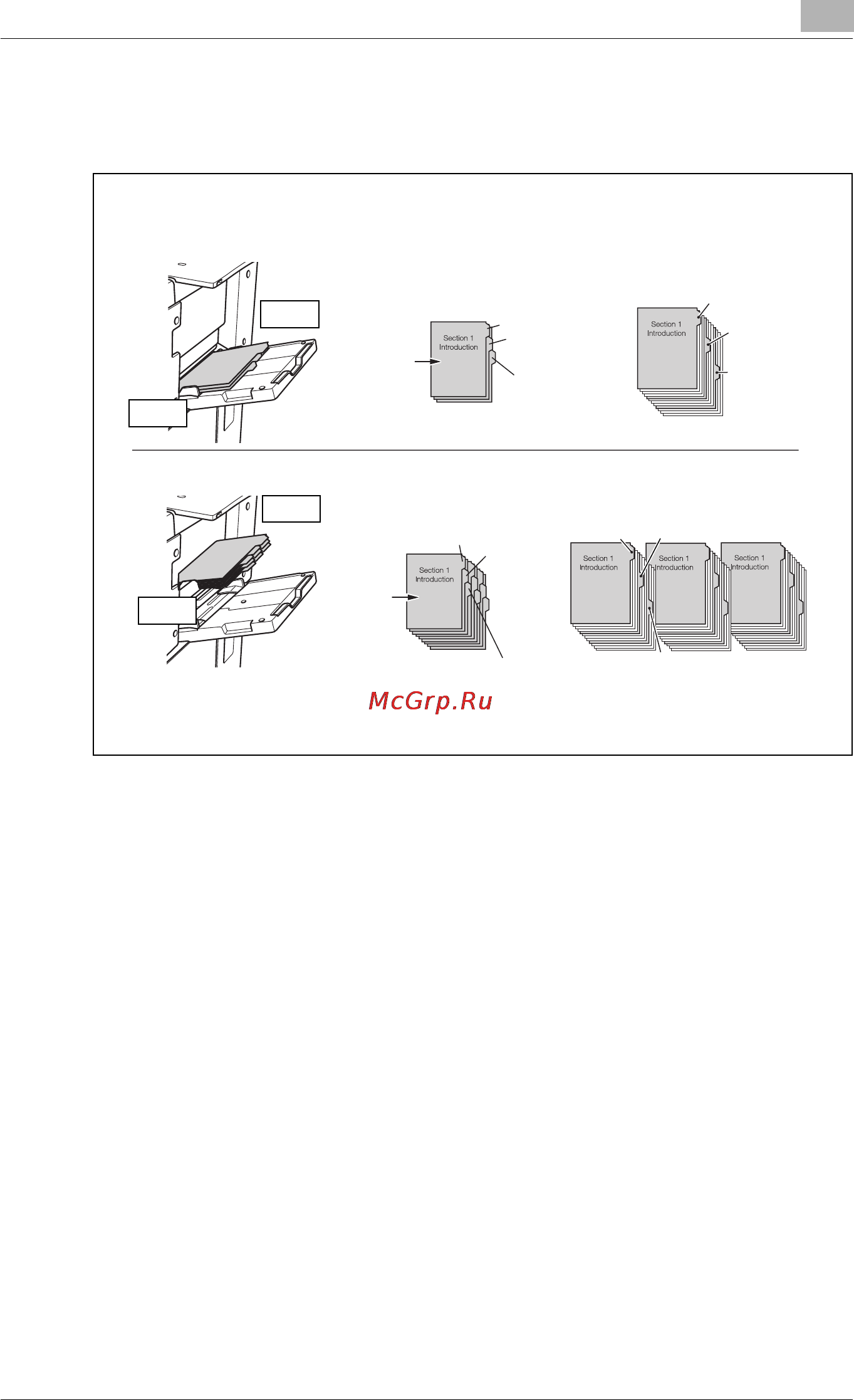 Konica Minolta bizhub PRO 920 [95/980] Loading tabbed sheets in multi sheet bypass tray