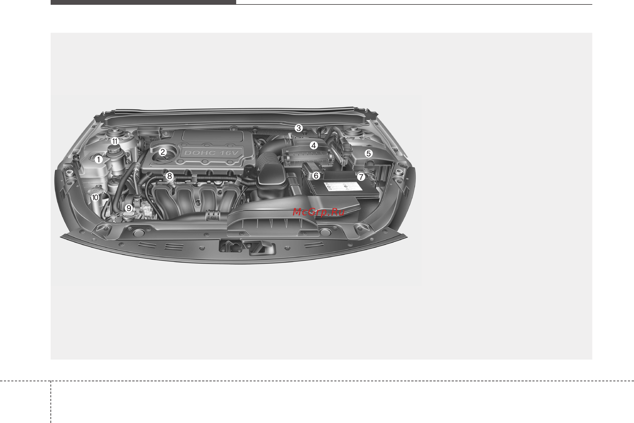 Kia Optima 2011-2012 [12/546] Отсек двигателя