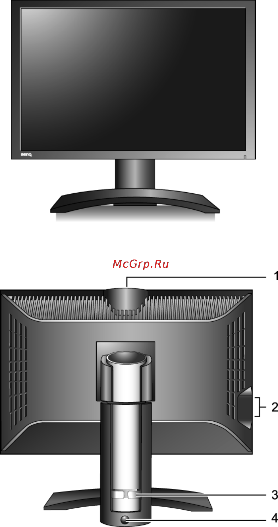 Benq FP241W [6/46] Back view 1