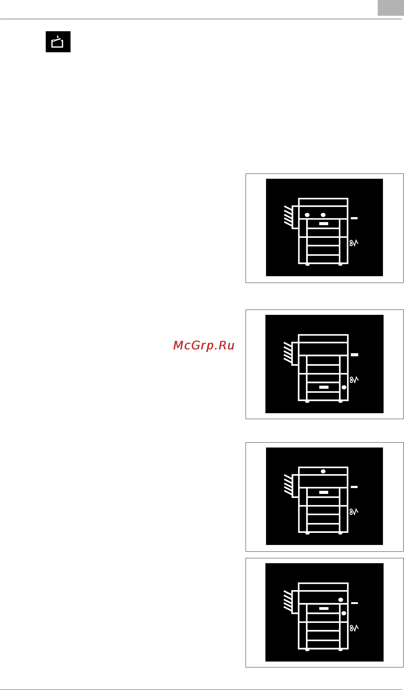 Konica Minolta EP2030 [103/151] Misfeed indicator and monitor display