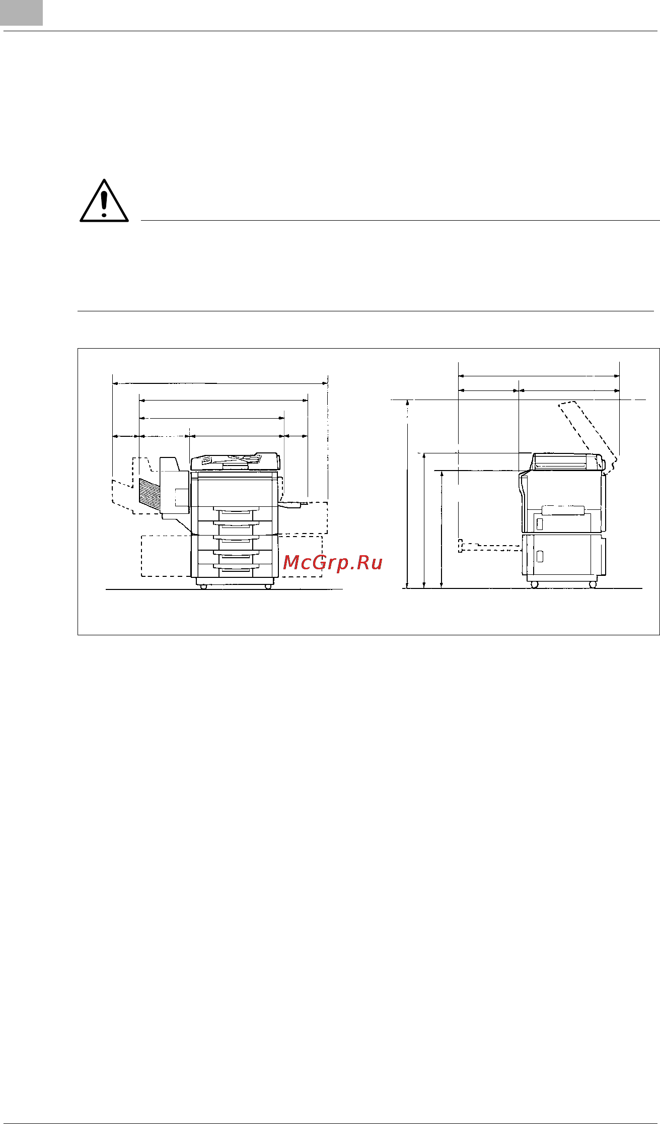 Konica Minolta EP2030 [14/151] Space requirements