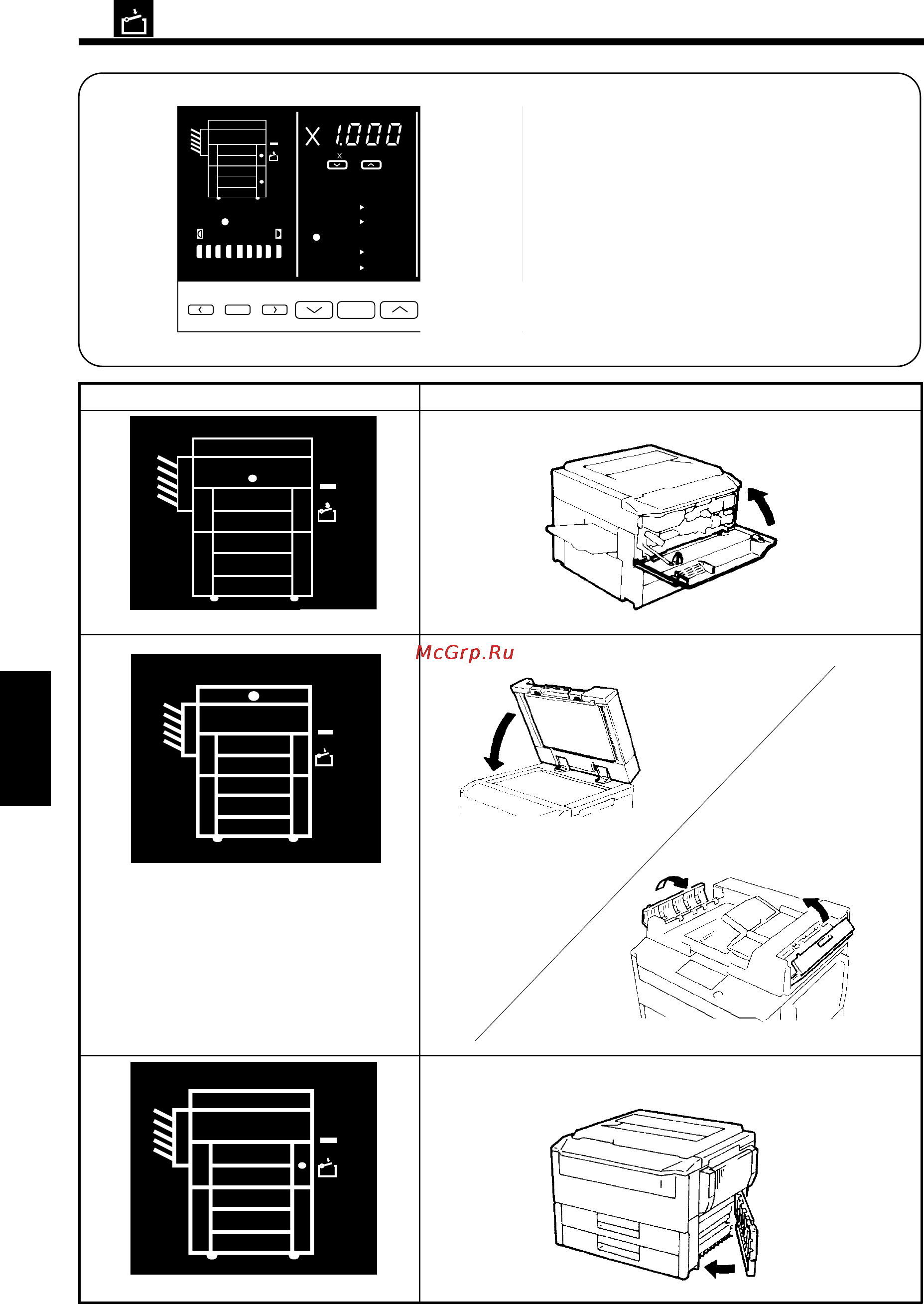 Konica Minolta EP2051 [72/101] When the closure failure indicator lights up