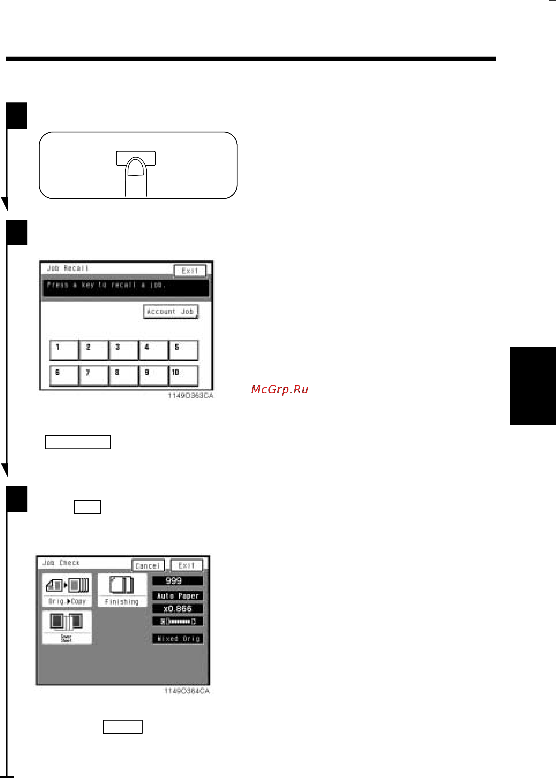 Konica Minolta EP2080 [83/148] Recalling a job from memory