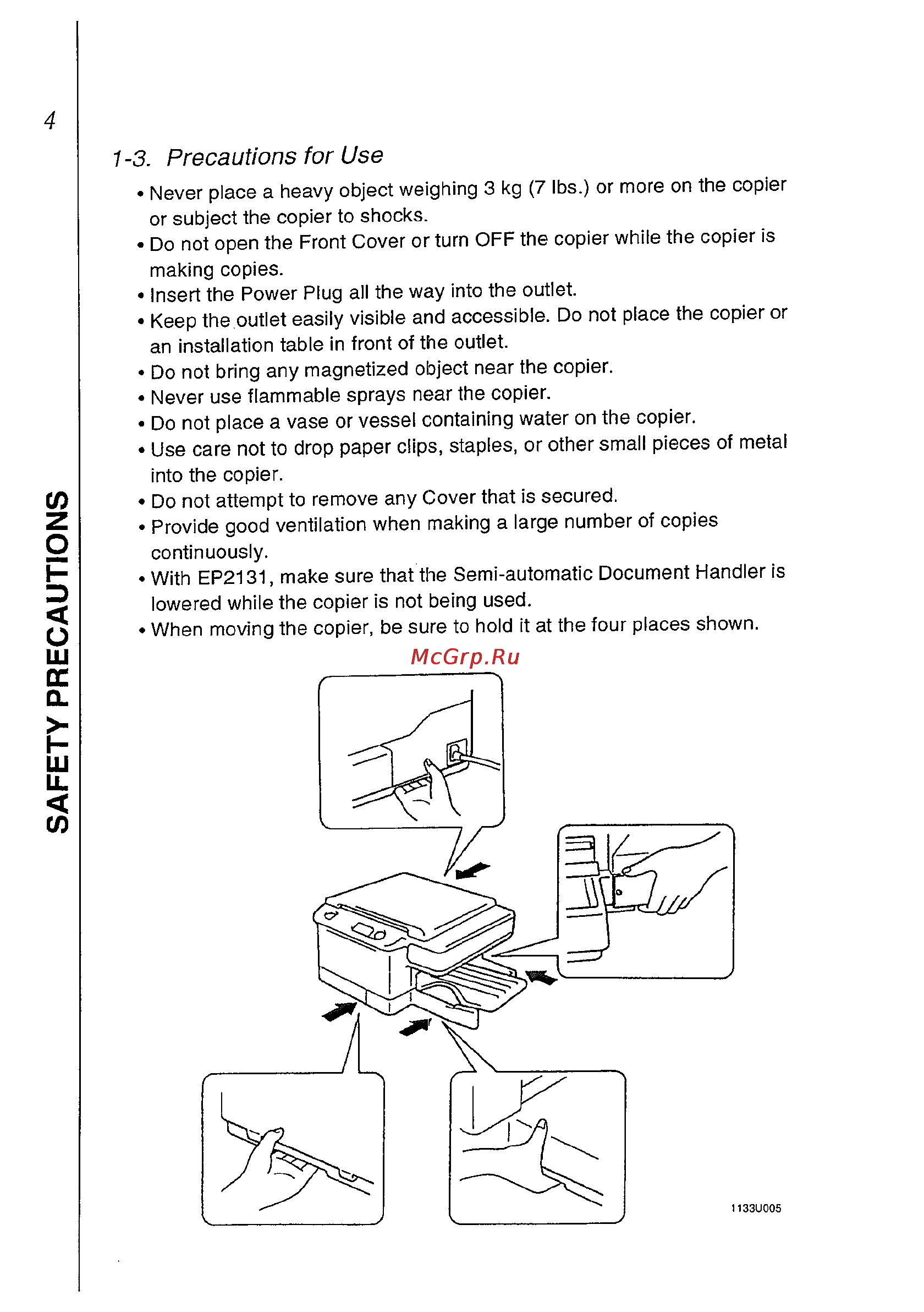 Konica Minolta EP2131 [12/62] Safety precautions