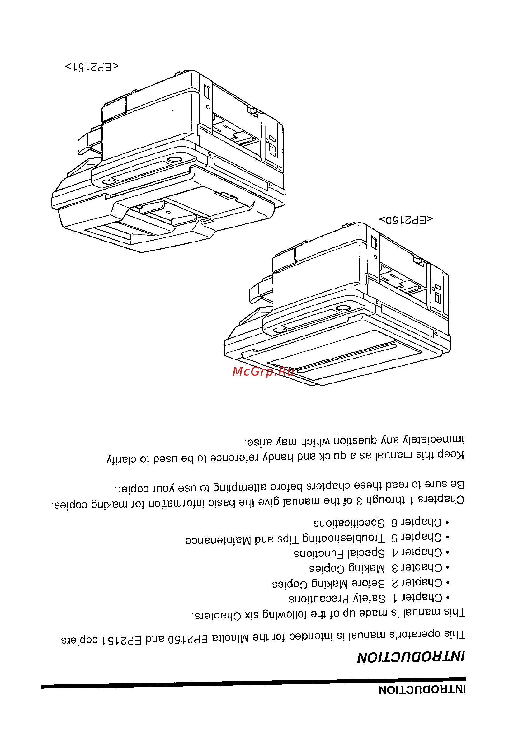 Konica Minolta EP2150 [4/70] Introduction