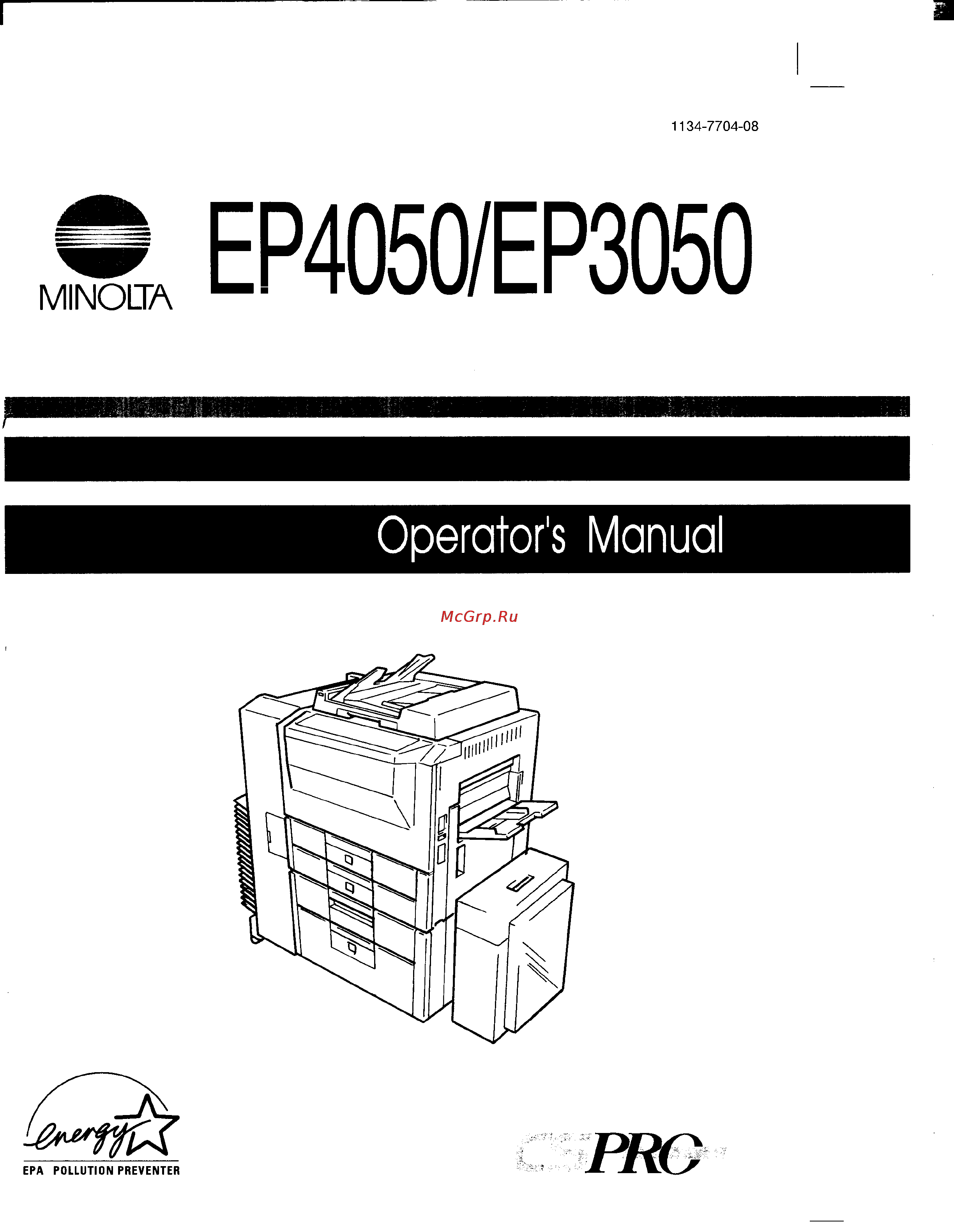 Konica Minolta EP4050 Инструкция по эксплуатации онлайн