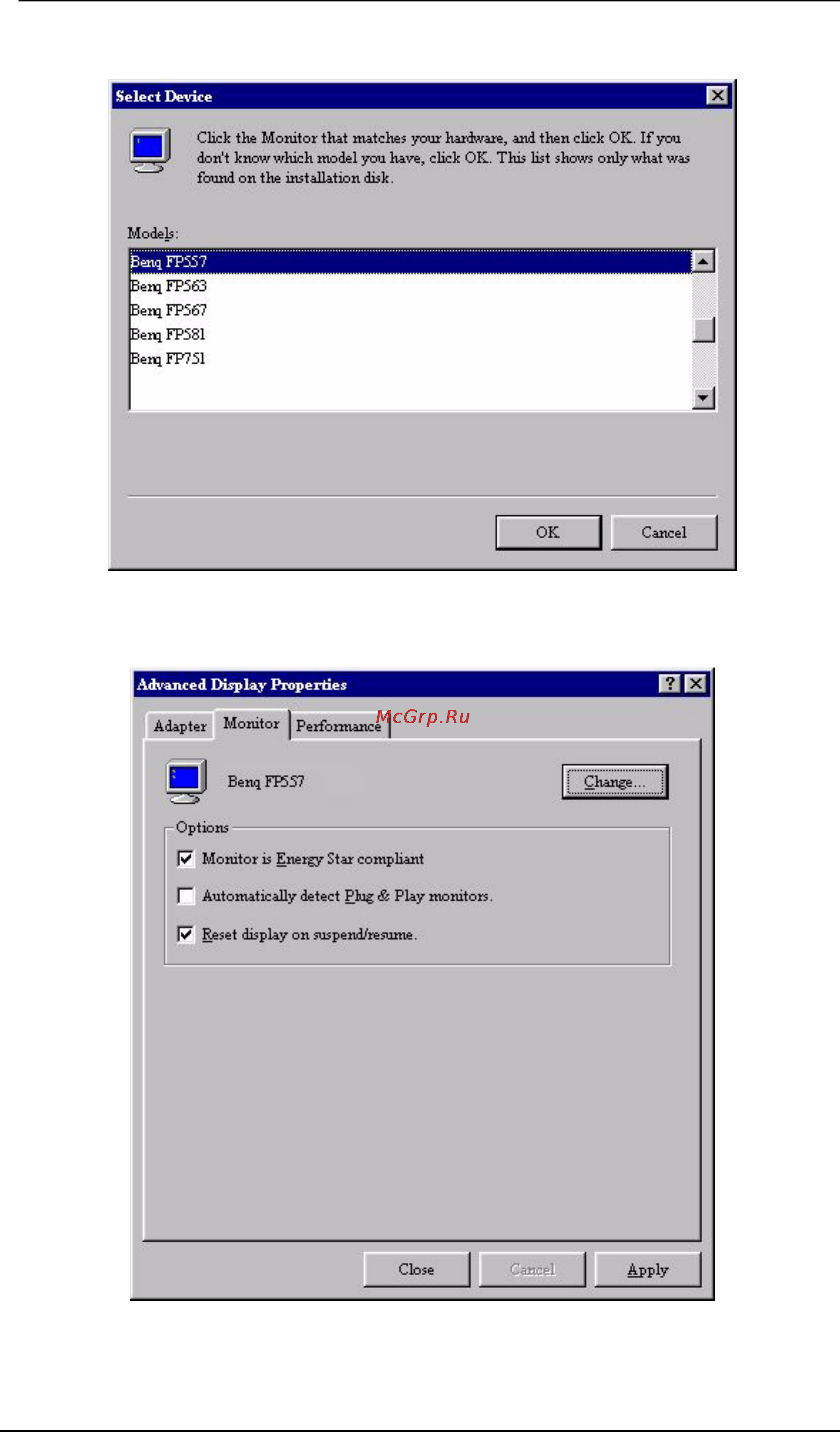 Benq FP567s Инструкция по эксплуатации онлайн [11/43] 115587