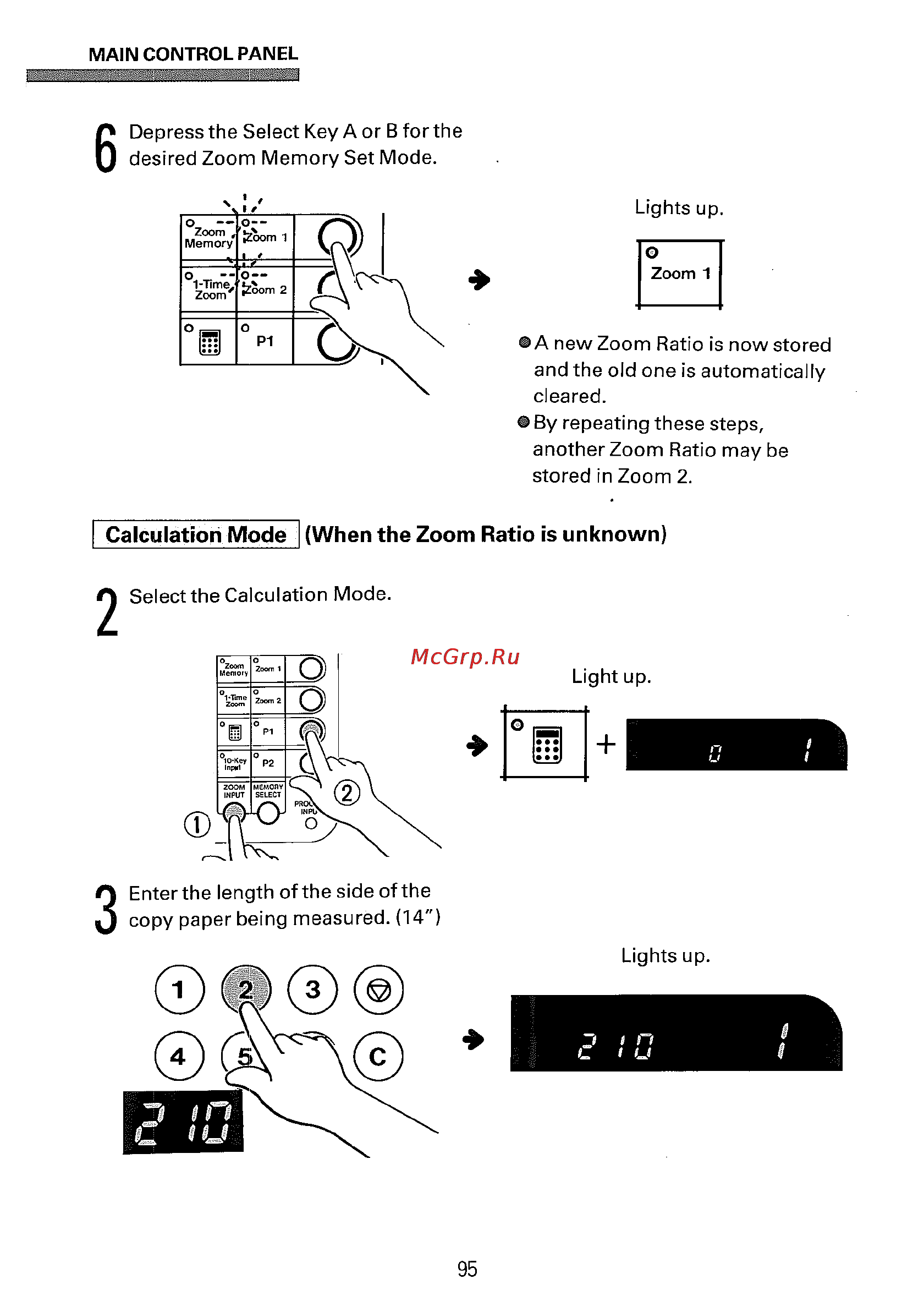 Konica Minolta EP5400 [110/296] Calculation mode when the zoom ratio is unknown