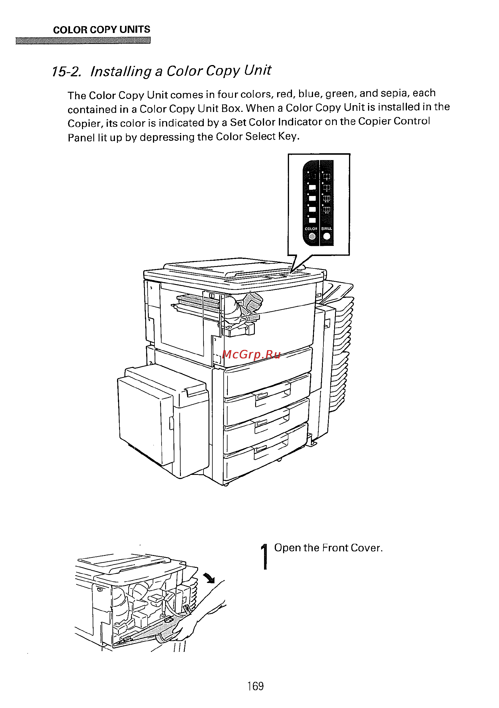 Konica Minolta EP5400 [184/296] 2 installing a color copy unit