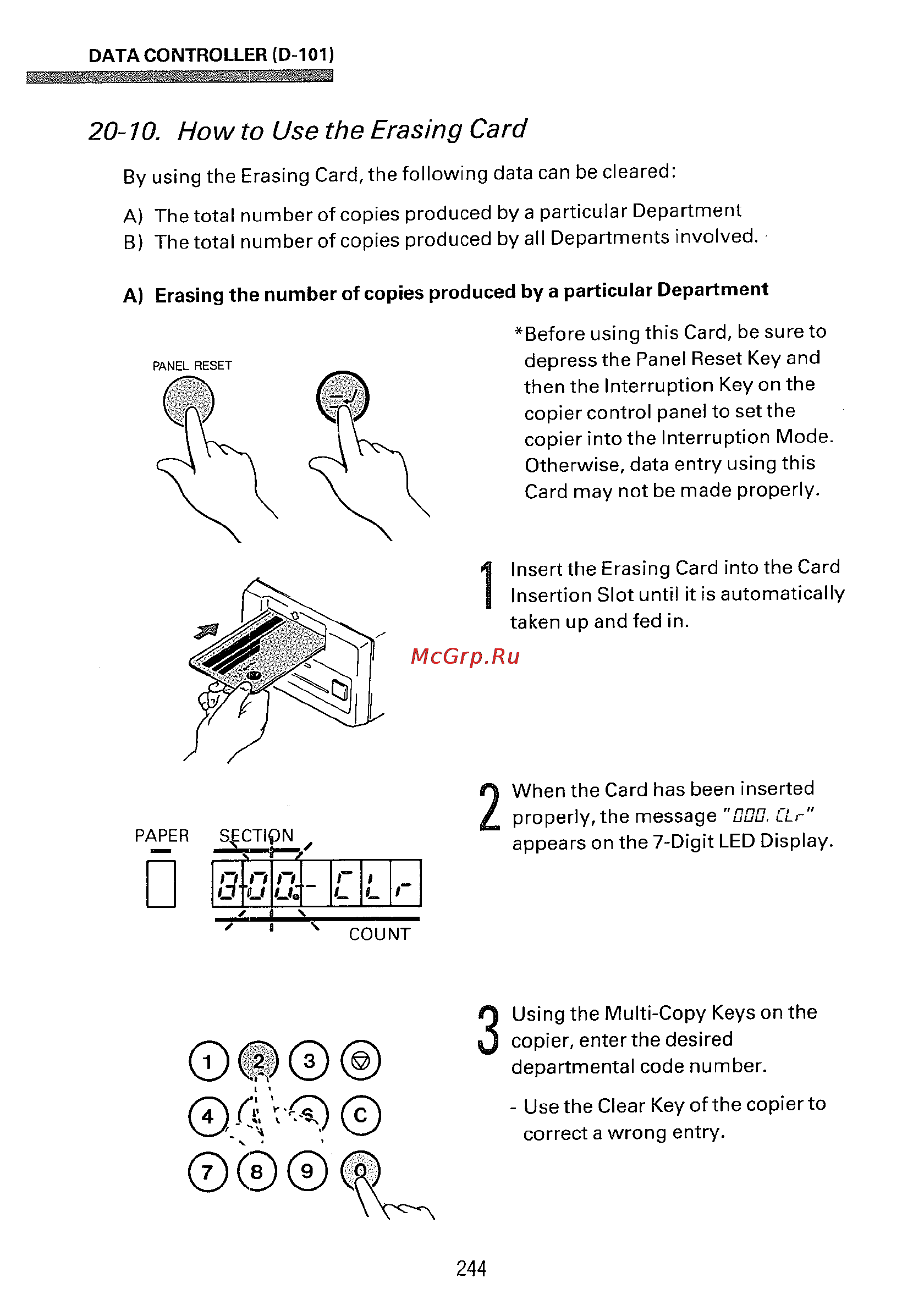 Konica Minolta EP5400 [262/296] 10 how to use the erasing card