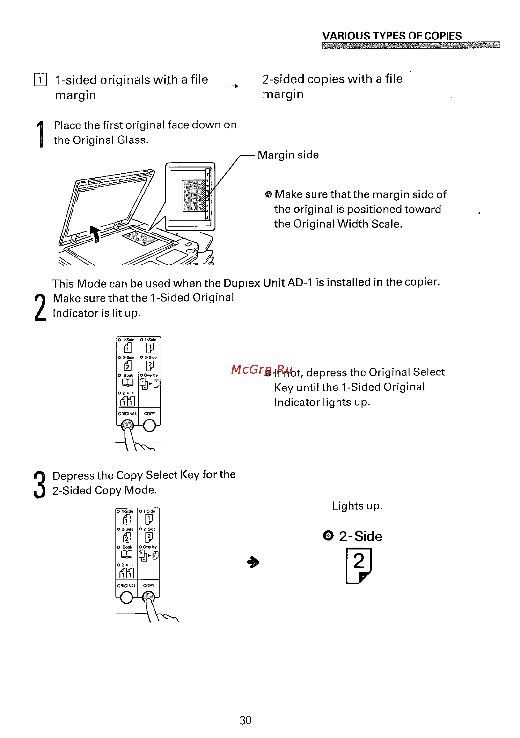 Konica Minolta EP5400 [41/296] Sided copies with a file margin