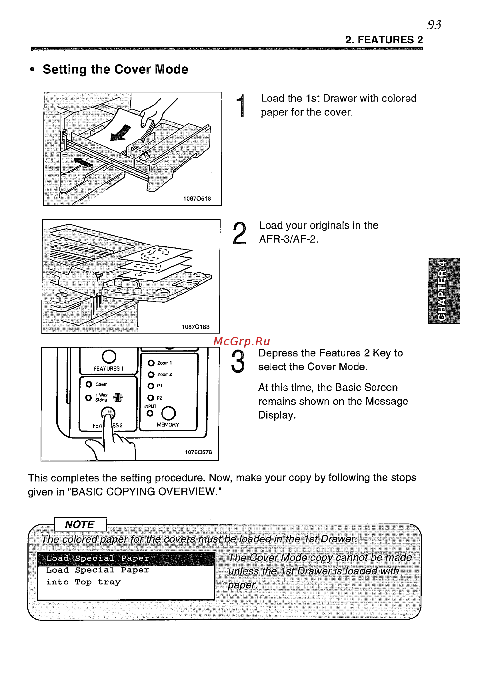 Konica Minolta EP5425 [107/170] Setting the cover mode