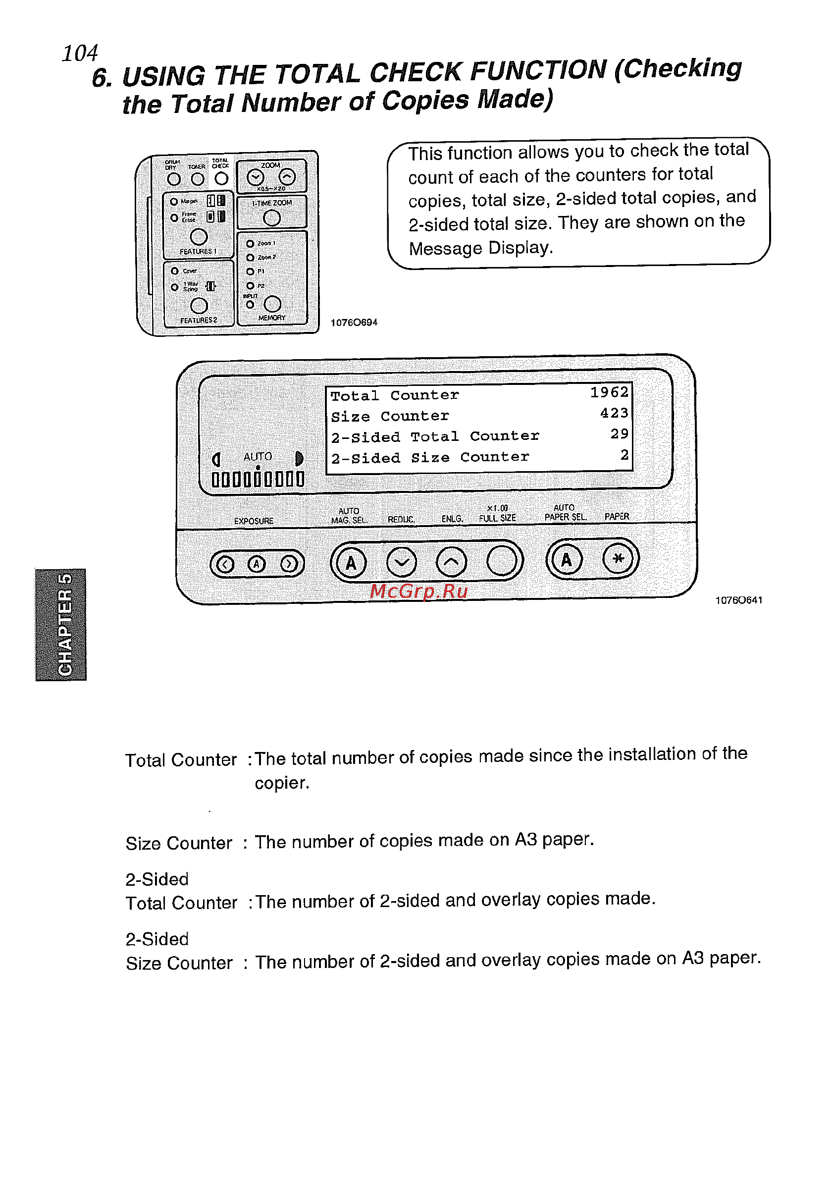 Konica Minolta EP5425 [118/170] Using the total check function checking