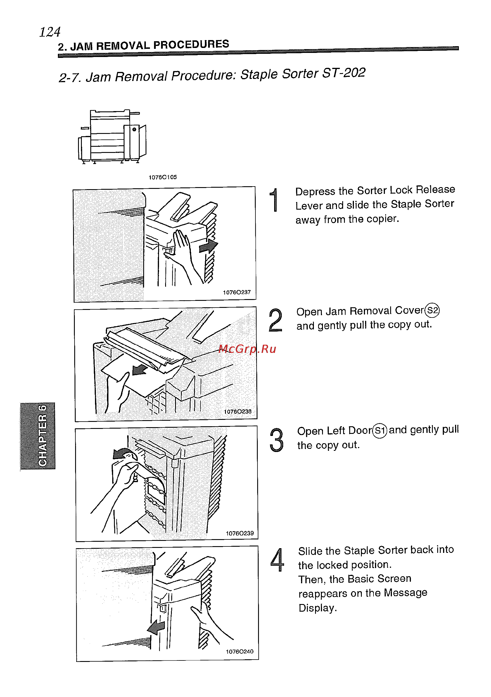Konica Minolta EP5425 [138/170] 7 jam removal procedure staple sorter st 202