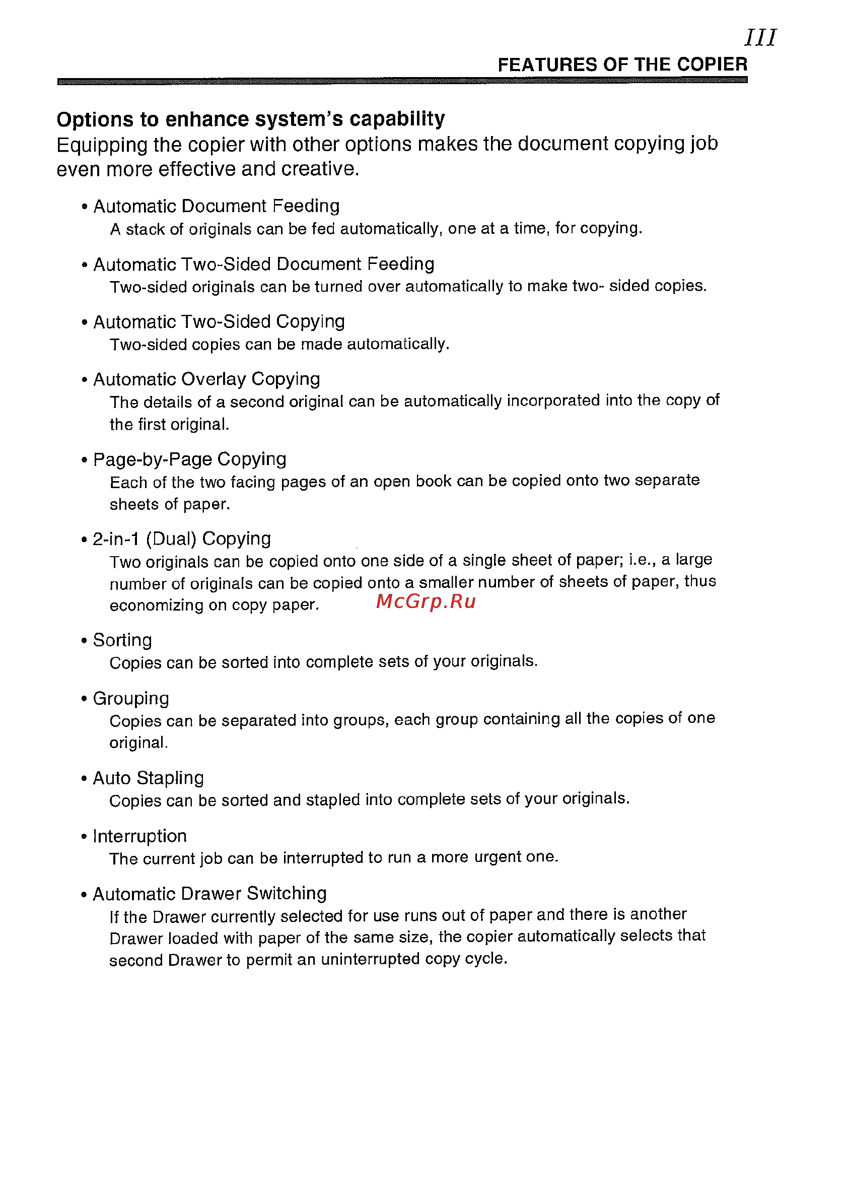 Konica Minolta EP5425 [5/170] Options to enhance system s capability equipping the copier with other options makes the document copying job even more effective and creative