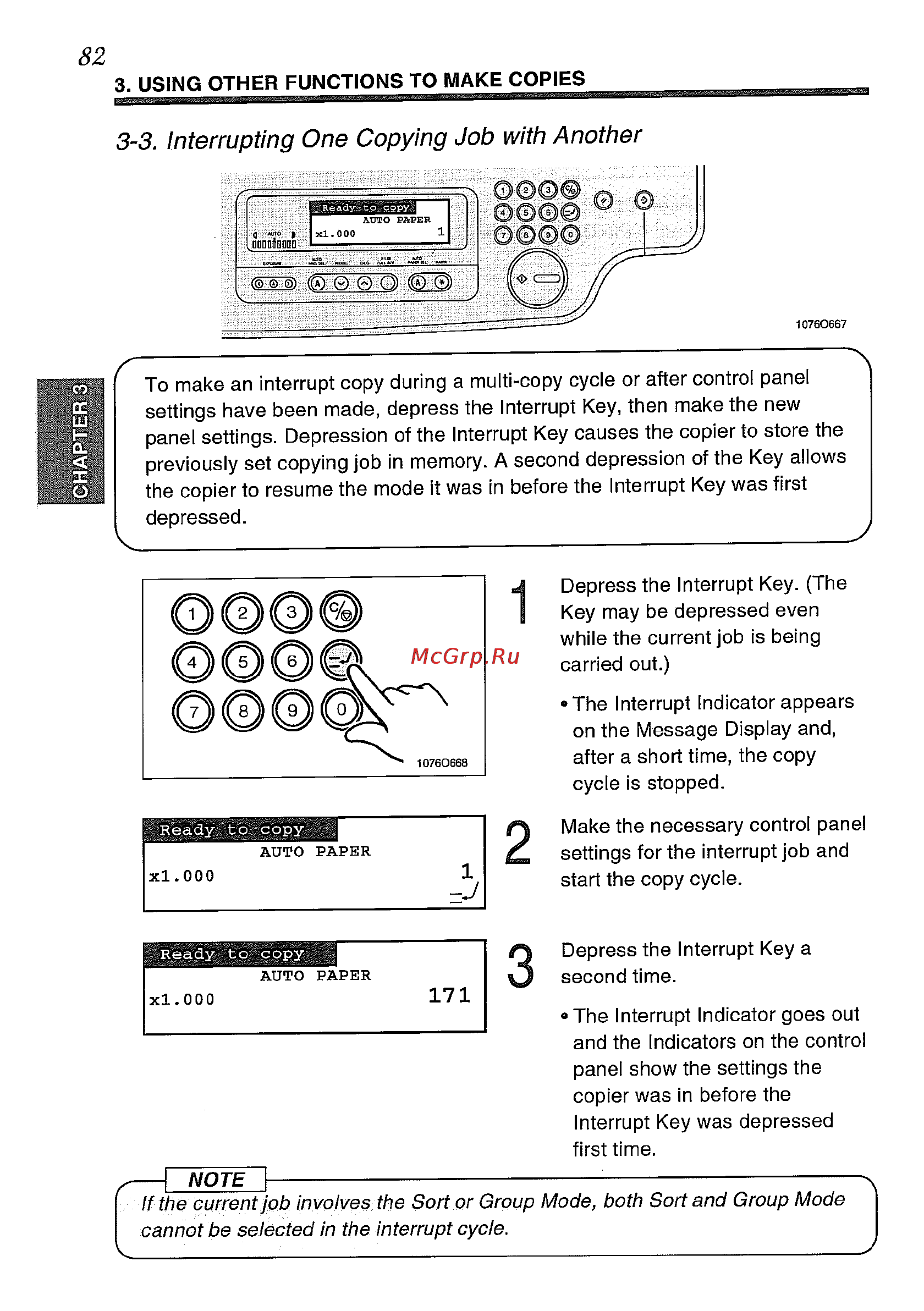 Konica Minolta EP5425 [96/170] 3 interrupting one copying job with another