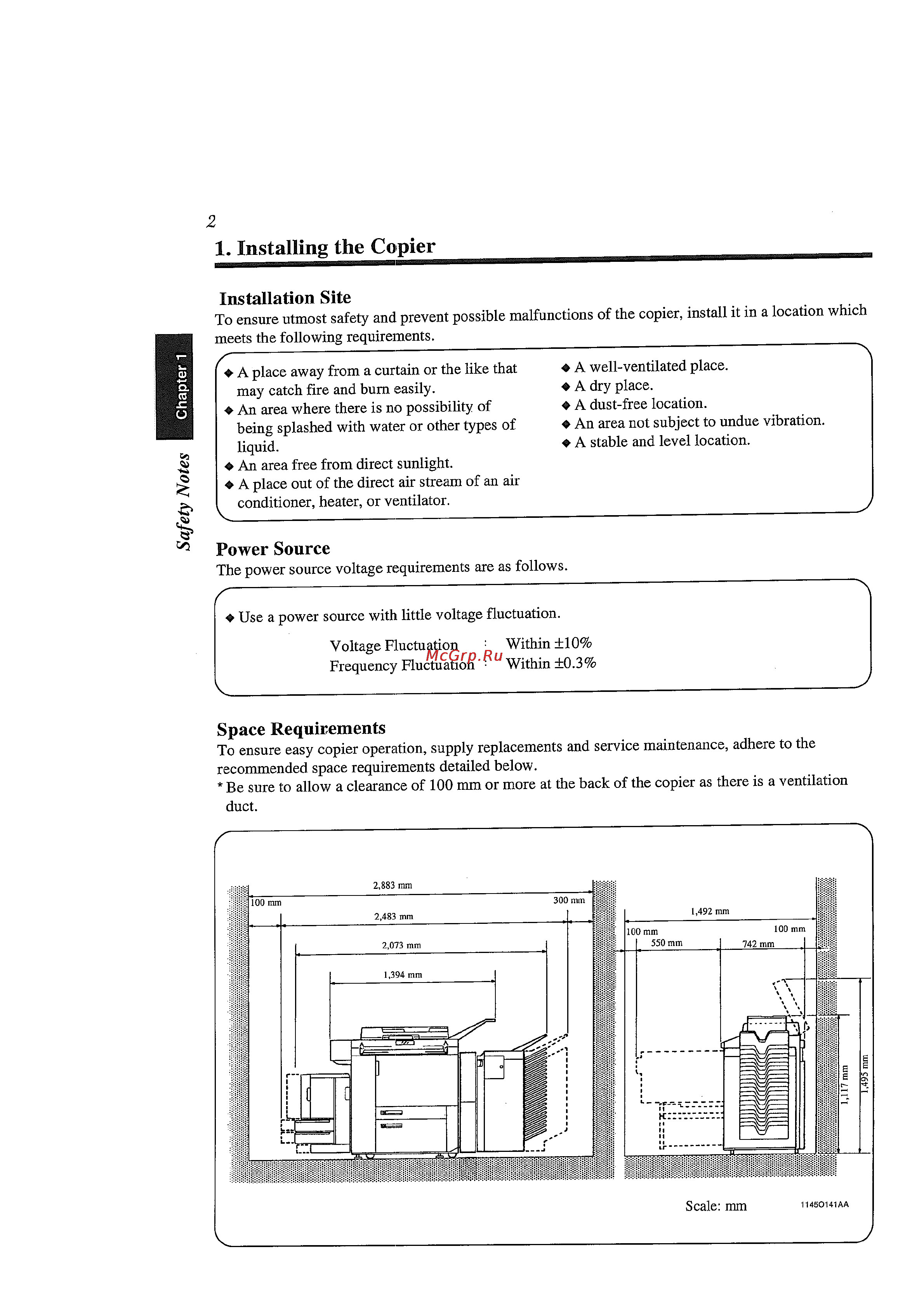 Konica Minolta EP8010 [10/128] Installing the copier