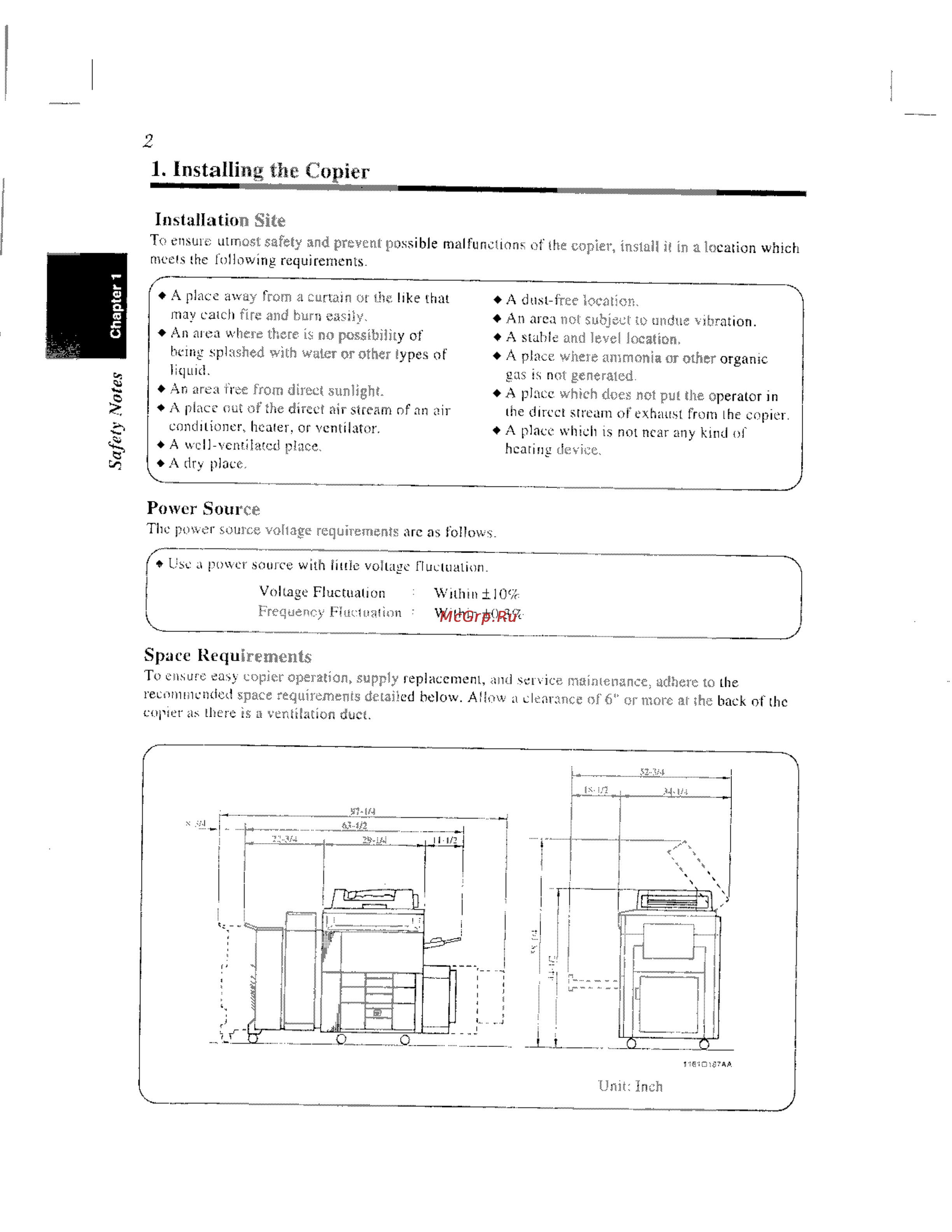 Konica Minolta EP8015 [11/148] Installing the copier